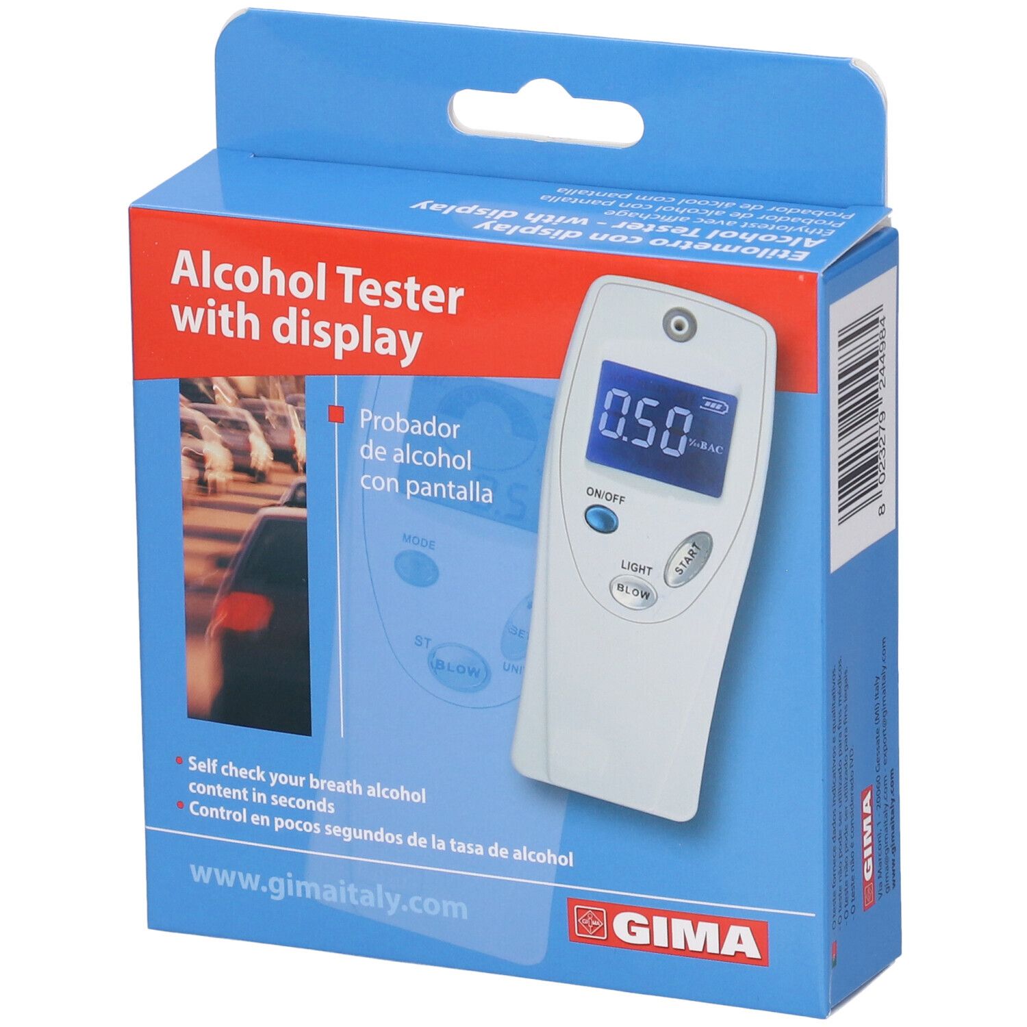 GIMA Alcoholimetro - Etilometro Con Display