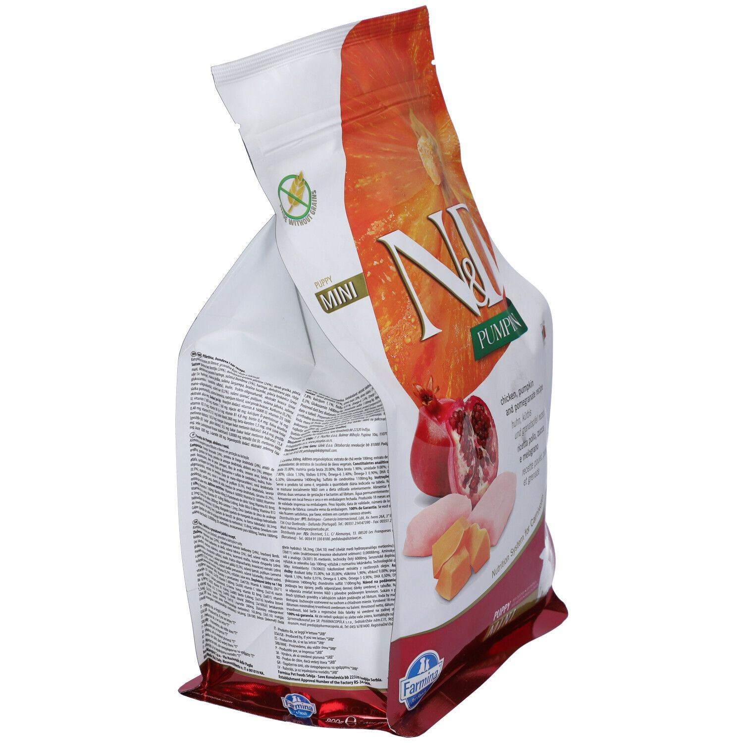 Trockenfutter Farmina N&D Pumpkin Huhn, Kürbis & Granatapfel - Puppy Mini für Hundewelpen