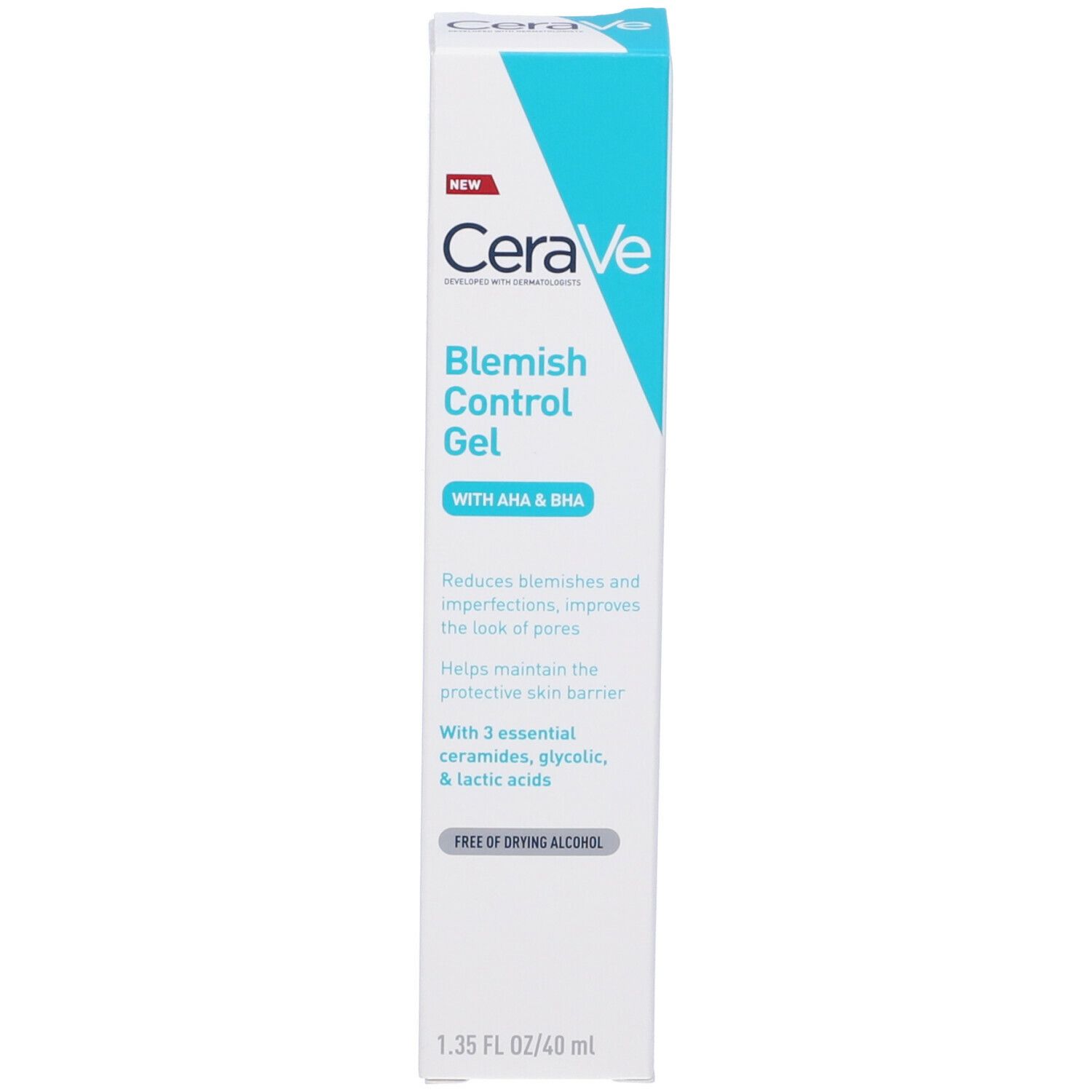 Scatola CeraVe Blemish Control Gel. Riduce le imperfezioni, migliora i pori.