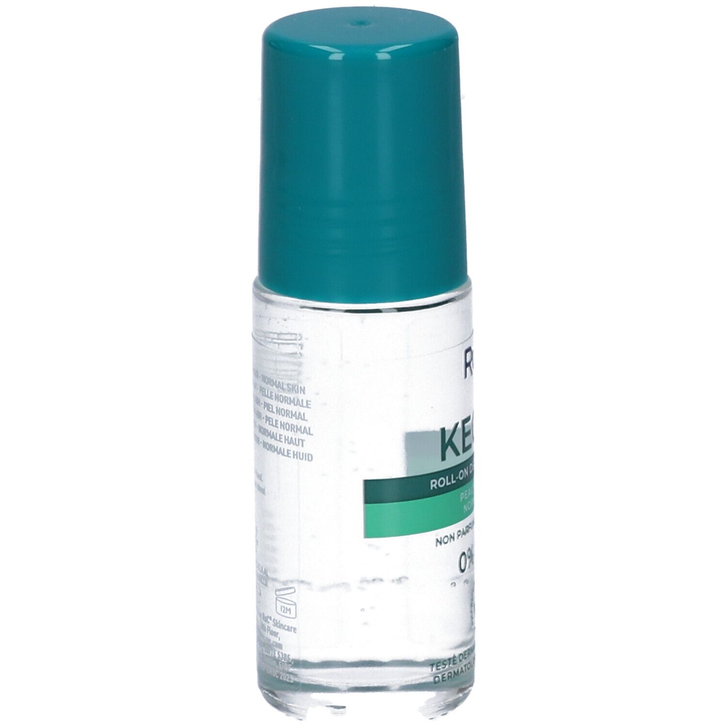 RoC Keops Roll-on Deodorant mit türkisfarbenem Verschluss, 48h Schutz.