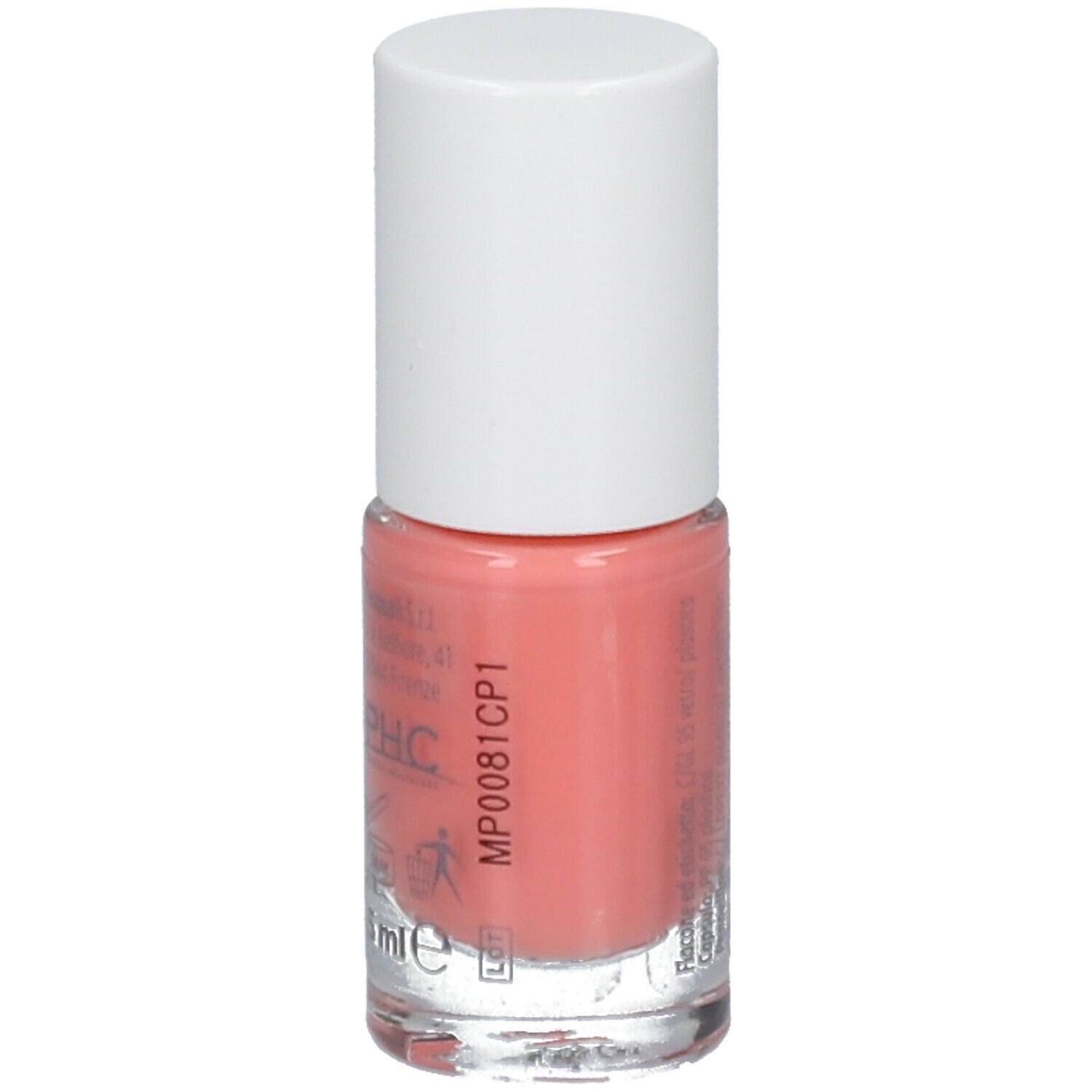 Flacone di smalto rosa con tappo bianco. Scritta Dermovitamina Micoblock 3 in 1, Smalto Idratante e Traspirante.