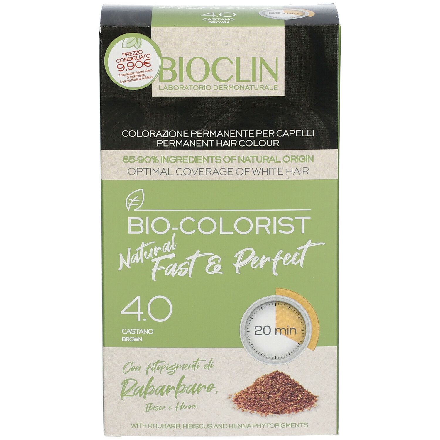 BIOCLIN Bio-Colorist 4.0 Castano. Confezione tinta. Informazioni e ingredienti sul prodotto.