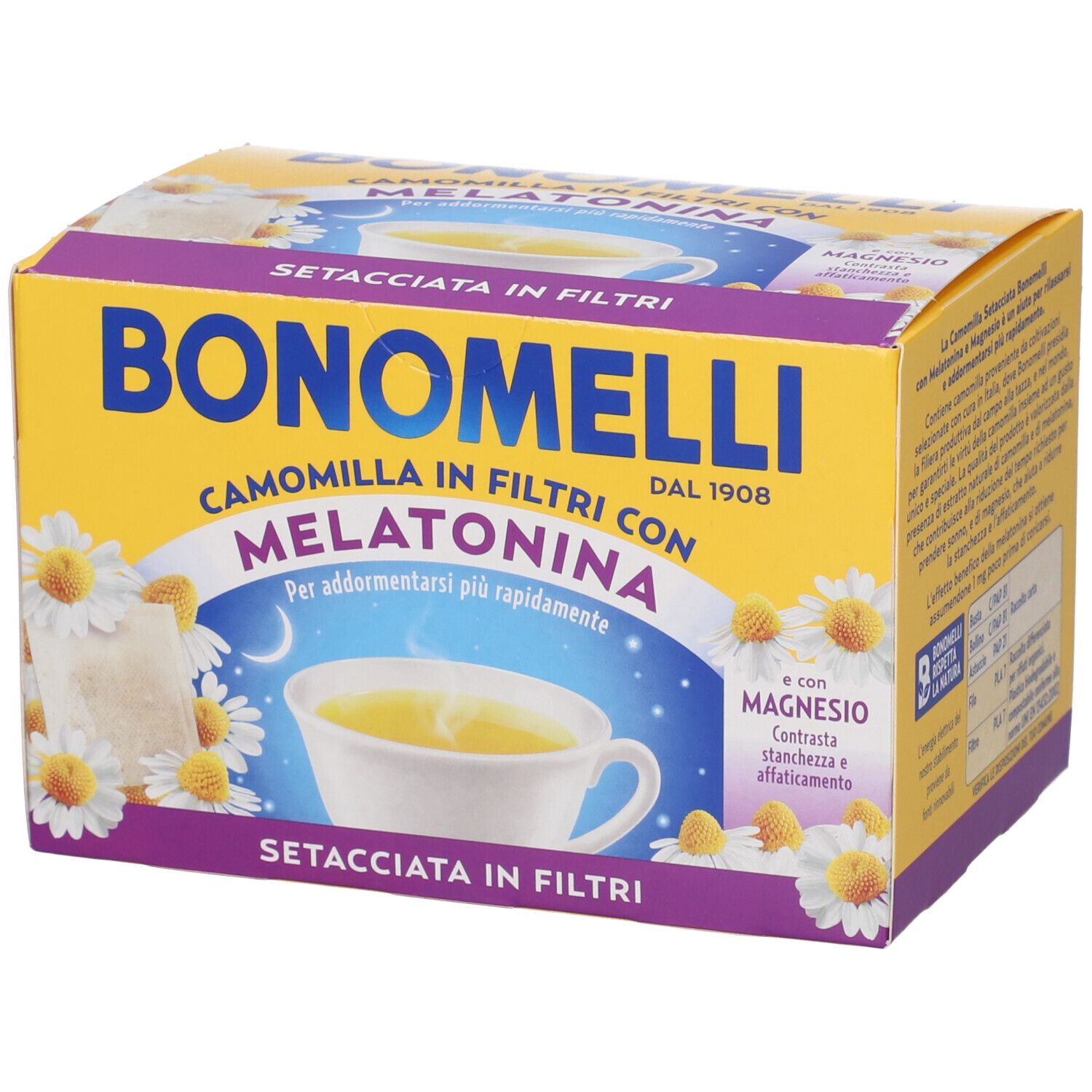 Bonomelli Camomilla Setacciata con Melatonina in Filtri