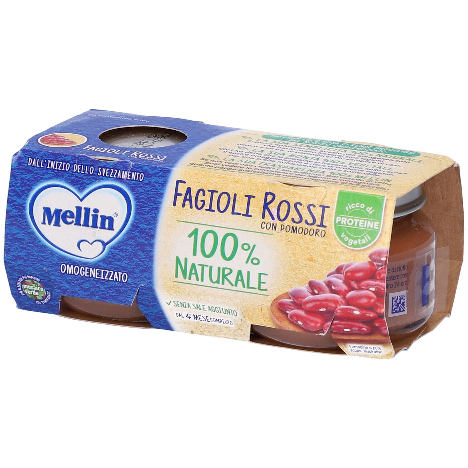 Mellin Omog Fagioli Ro 2X80G
