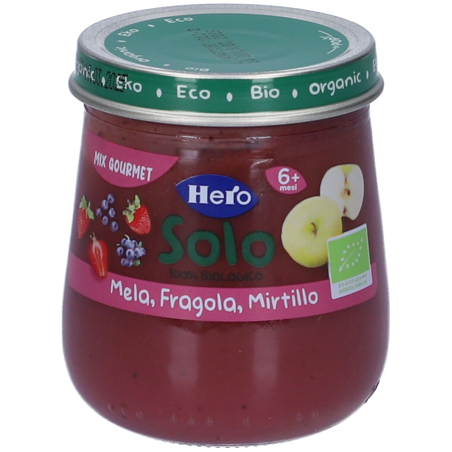 Hero Solo Omogeneizzato Mela, Fragola, Mirtillo biologici