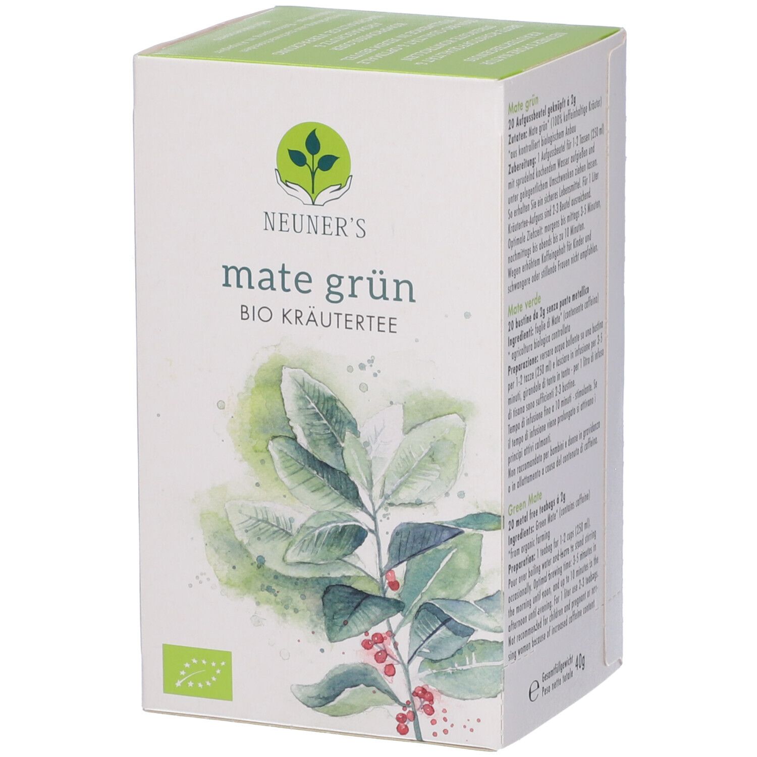 Neuner's Bio Mate grün Kräutertee Beutel