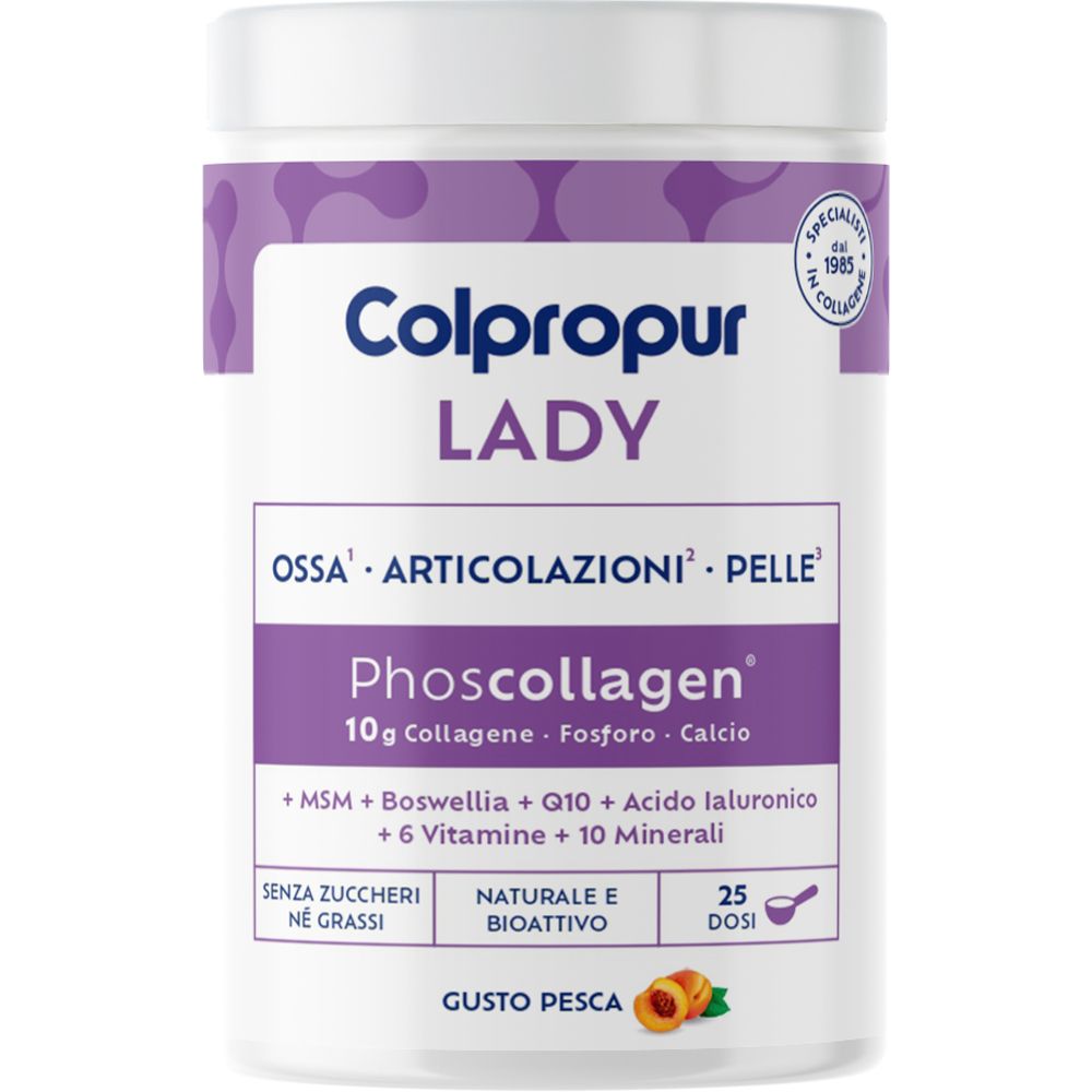 Colpropur LADY pesca, Integratore di collagene in polvere