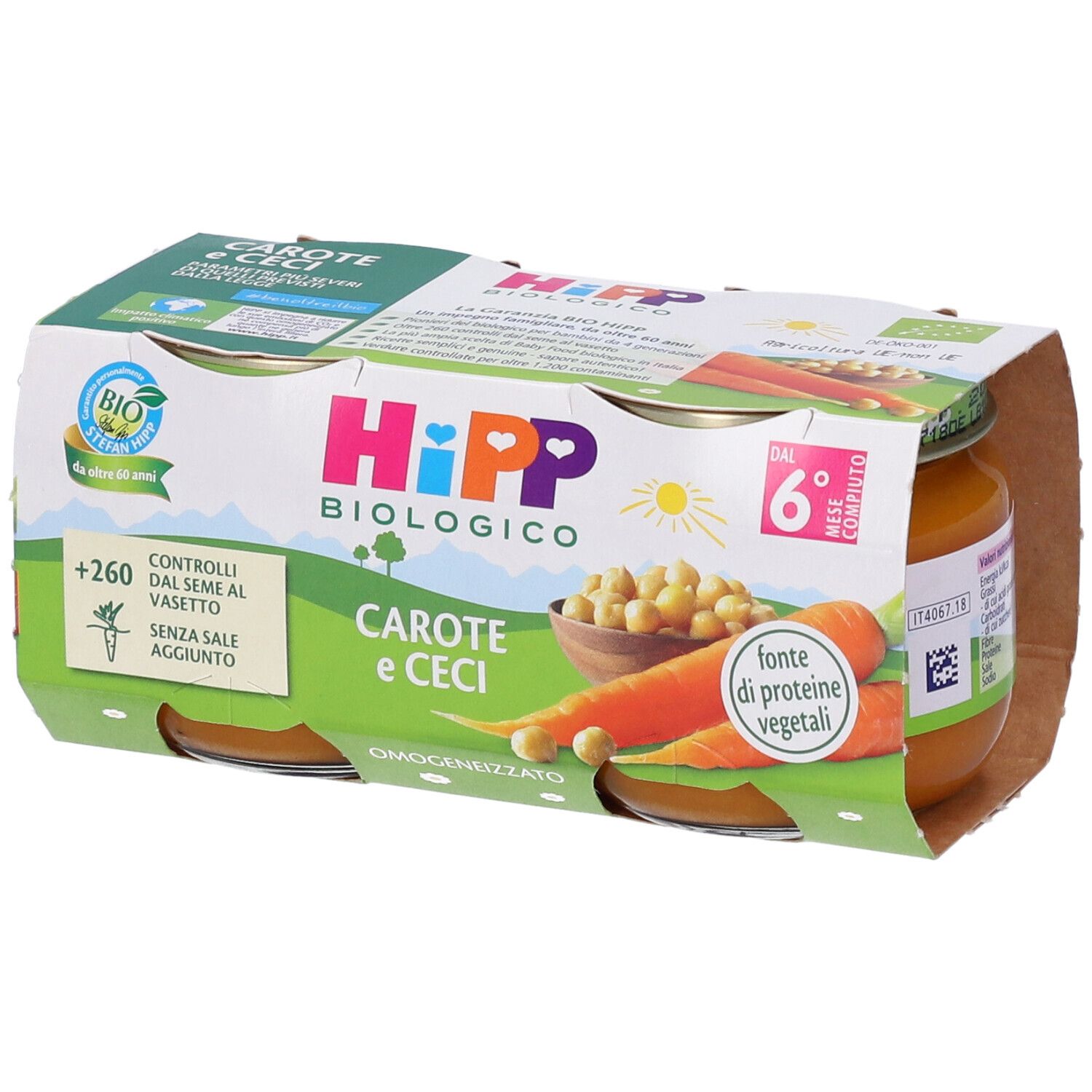 Hipp Bio Omog Carote/Ceci2X80G