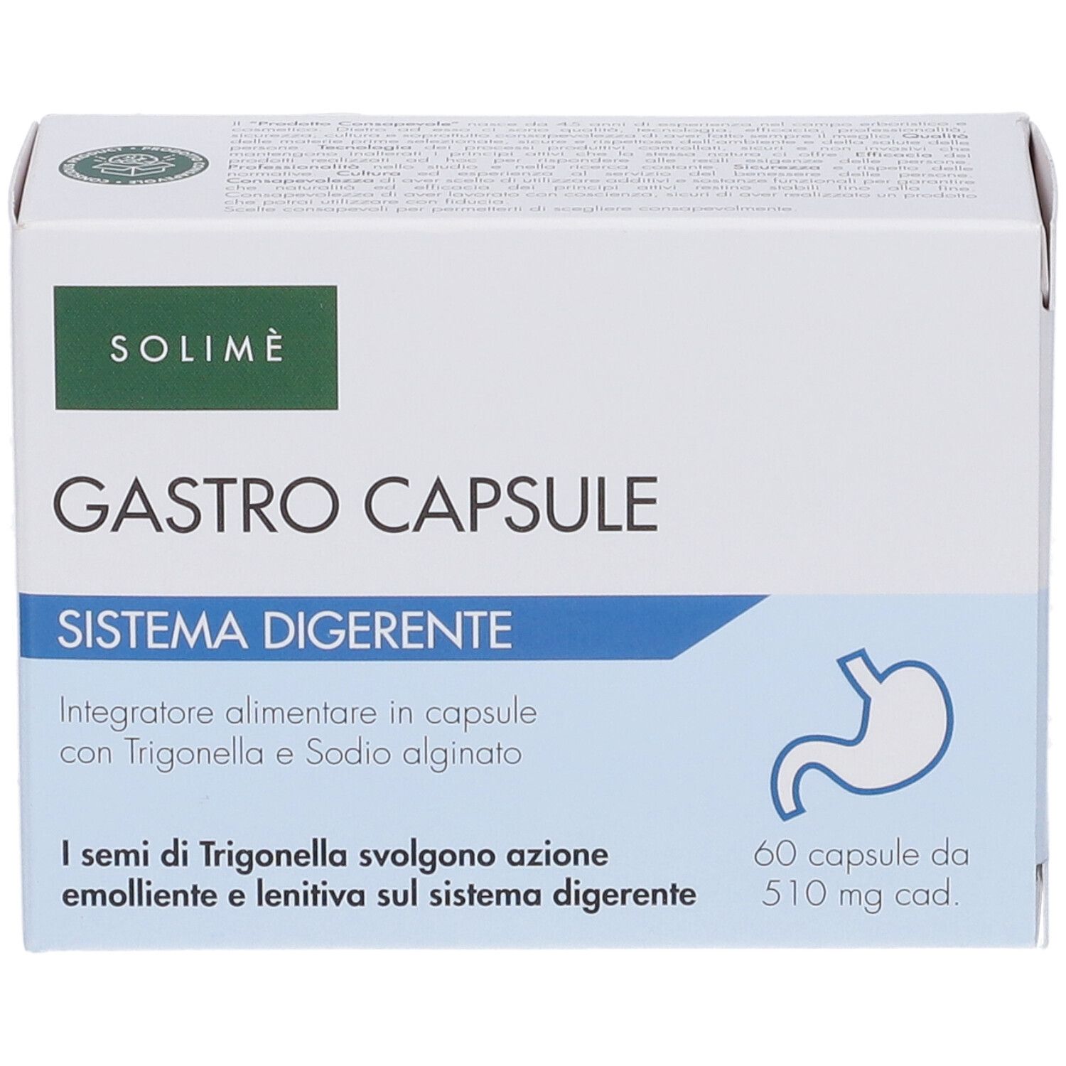 Gastro Capsule: Integratore alimentare per il sistema digerente, 60 capsule.