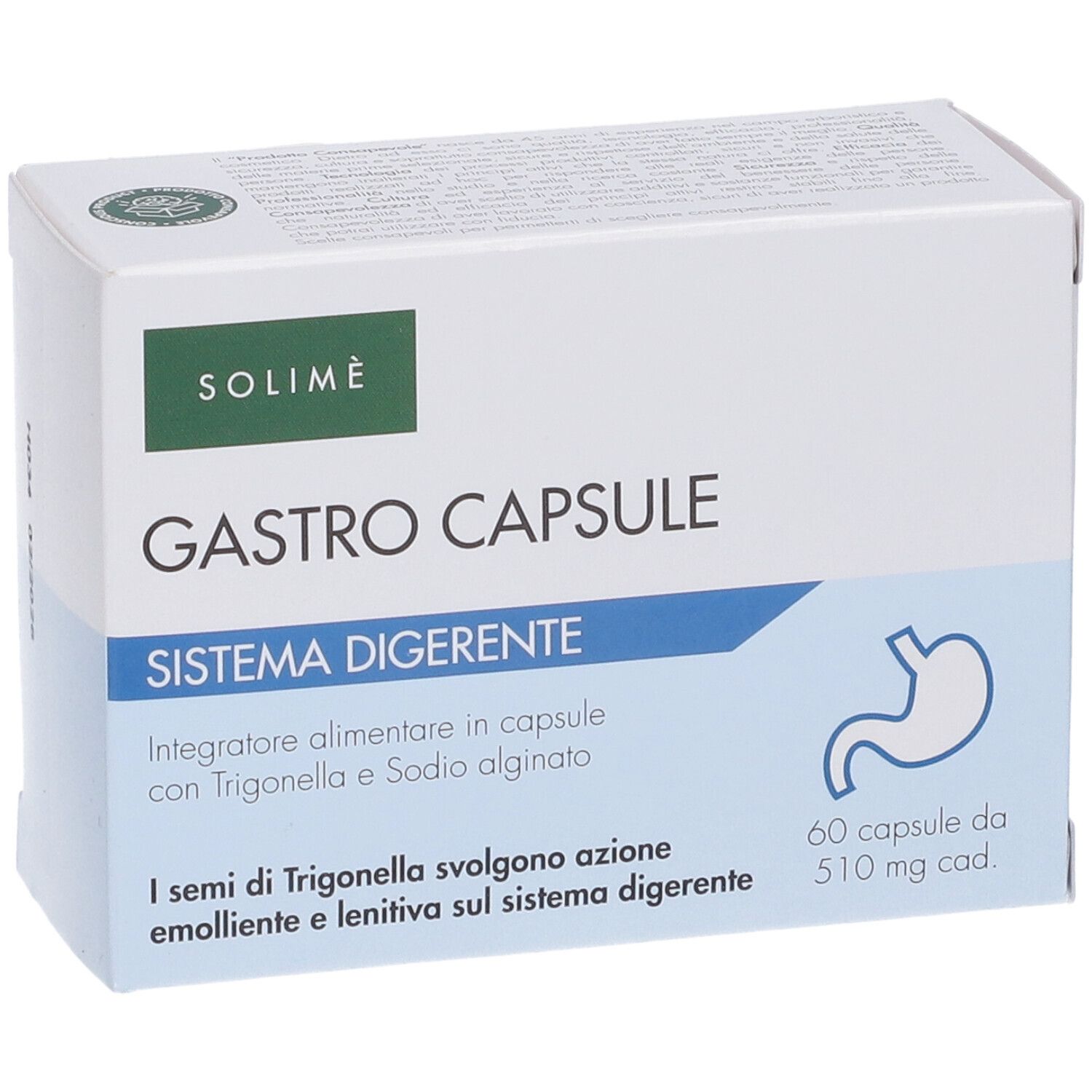 Gastro Capsule: Integratore alimentare per il sistema digerente, 60 capsule.