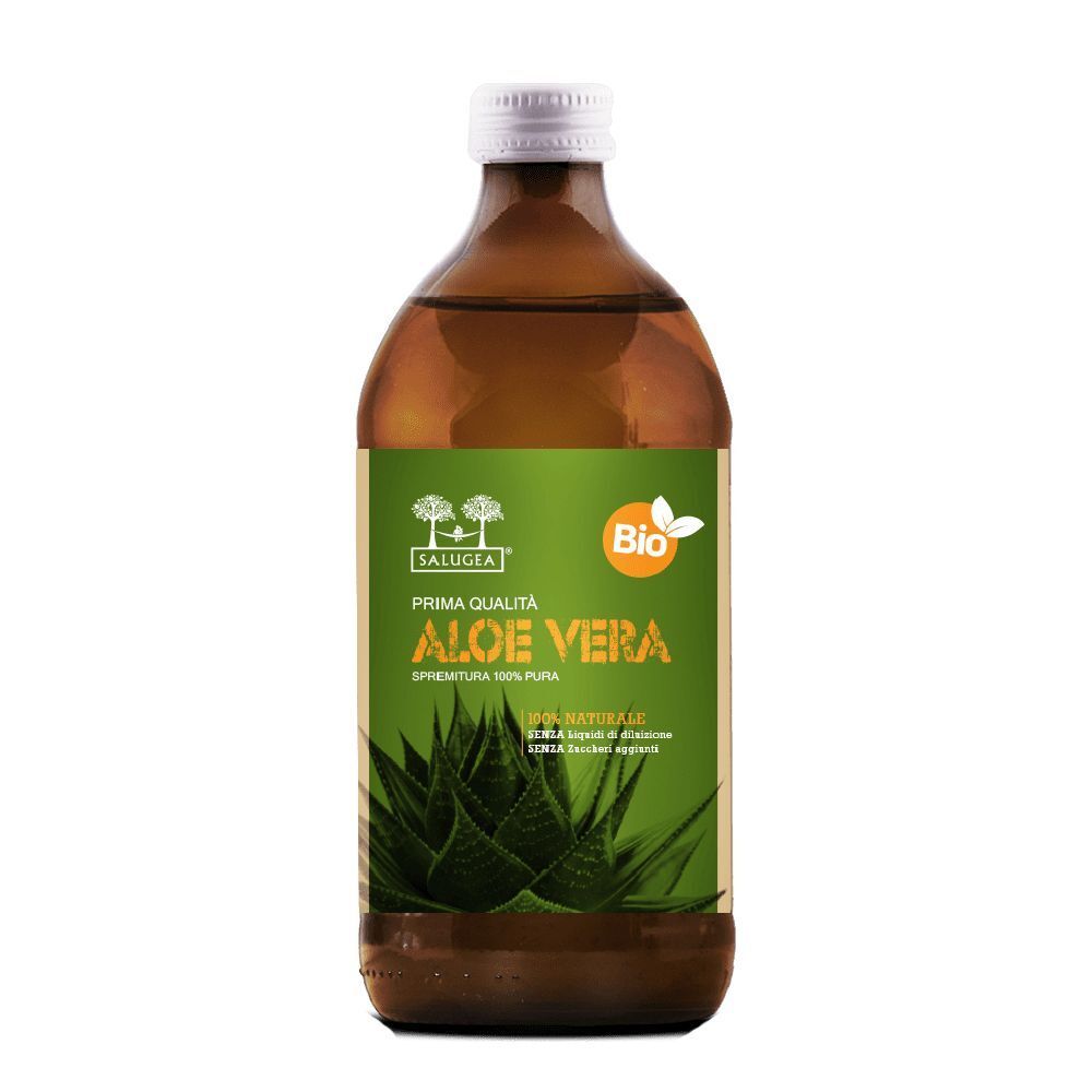Succo di Aloe Vera Bio Salugea - Flacone in vetro scuro