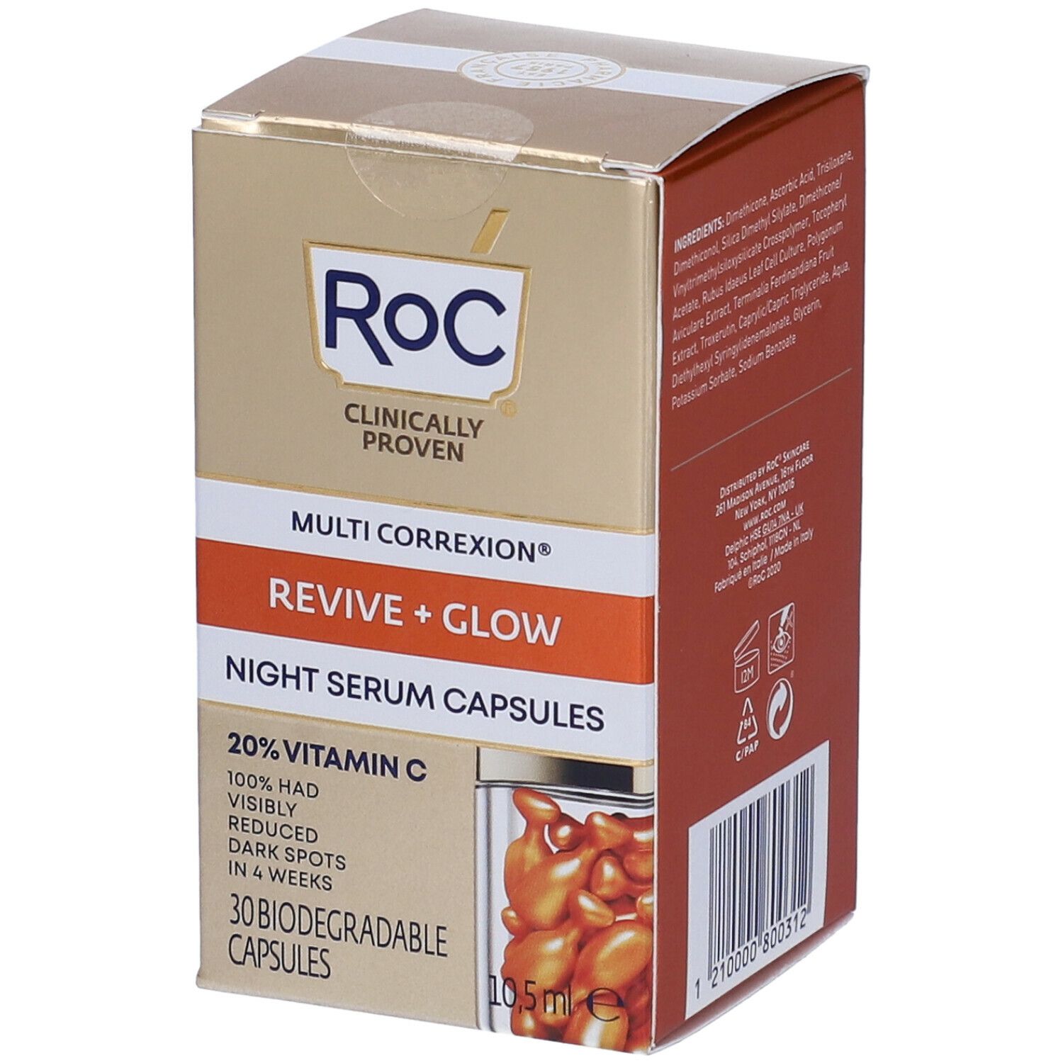 Image of RoC® MULTI CORREXION® Revive + Glow Night Serum Capsules