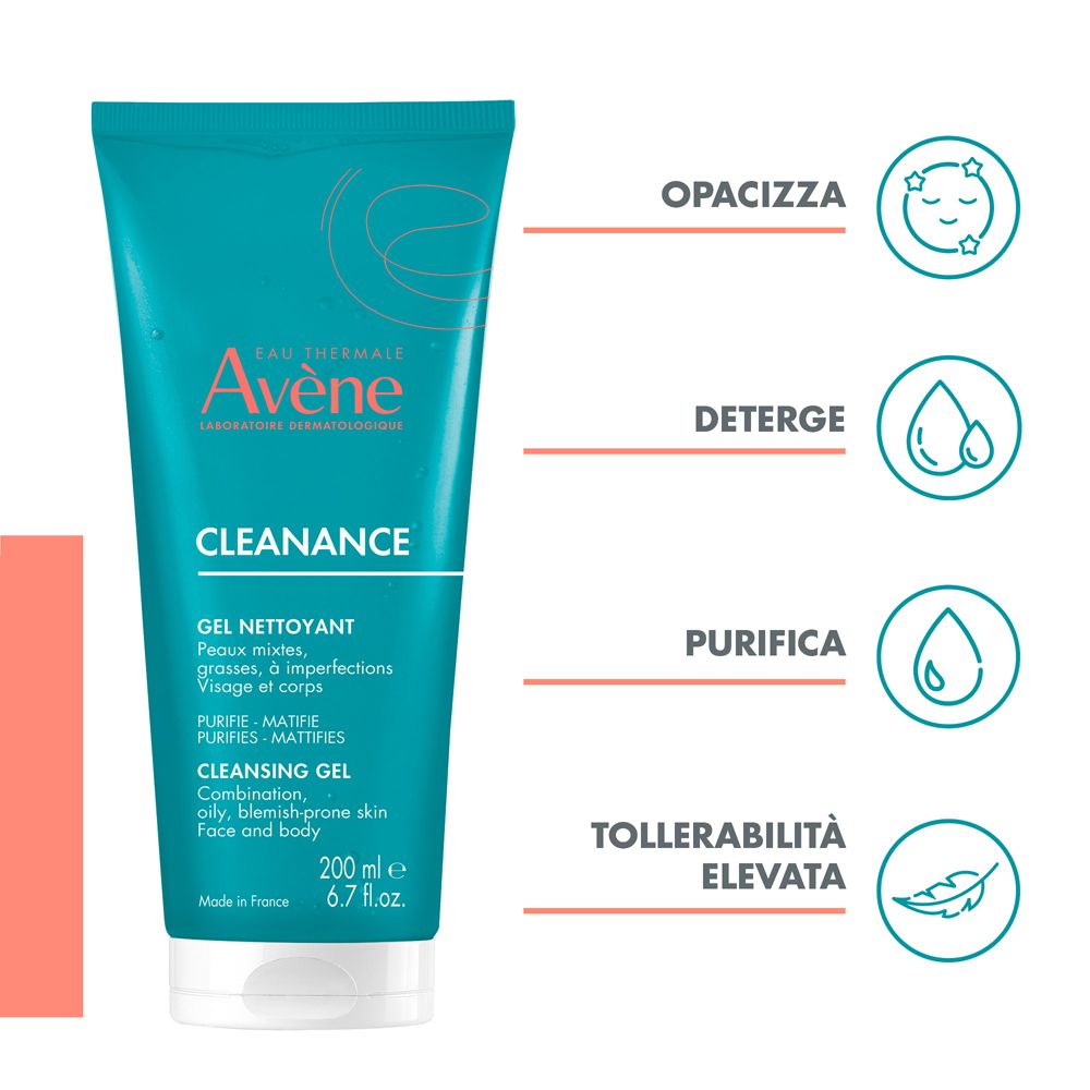 Avene Cleanance Reinigungsgel, 200 ml Flasche.