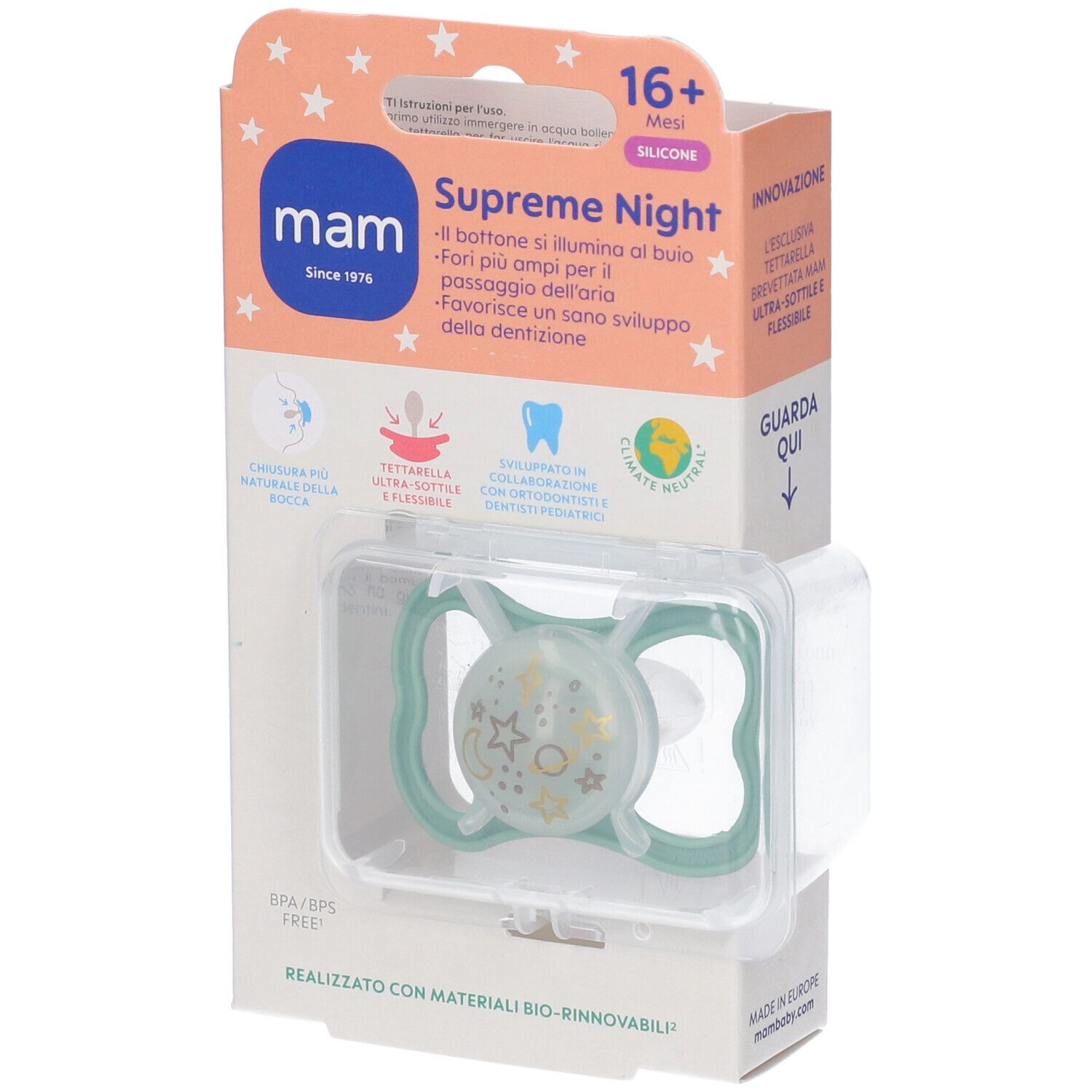 Mam Succhietto Supreme Night 16+ Silicone Box Single Box Neutro