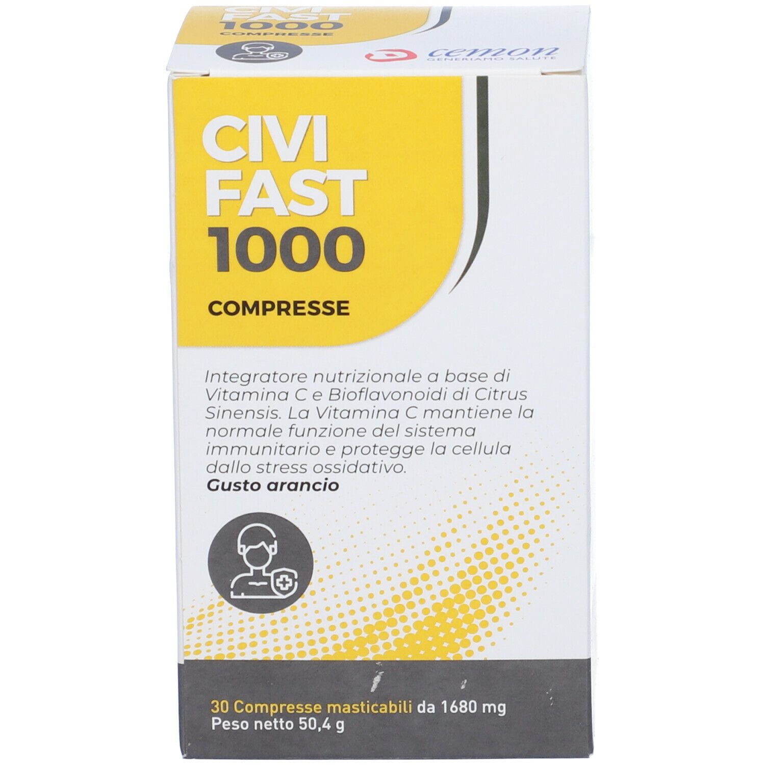 Scatola con scritta "CIVI FAST 1000 COMPRESSE".