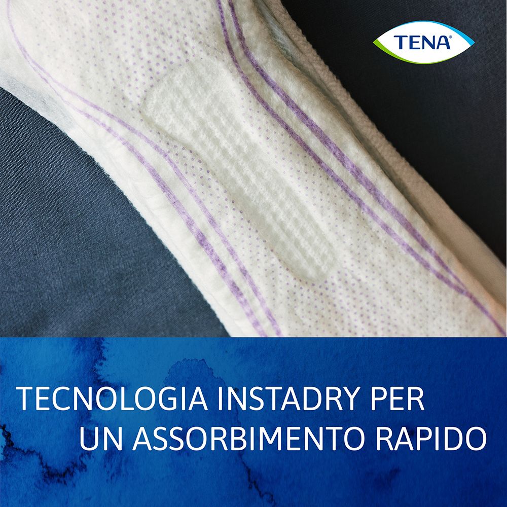 Nahaufnahme einer TENA Discreet. Sichtbar ist die Oberfläche mit der InstaDRY-Technologie.