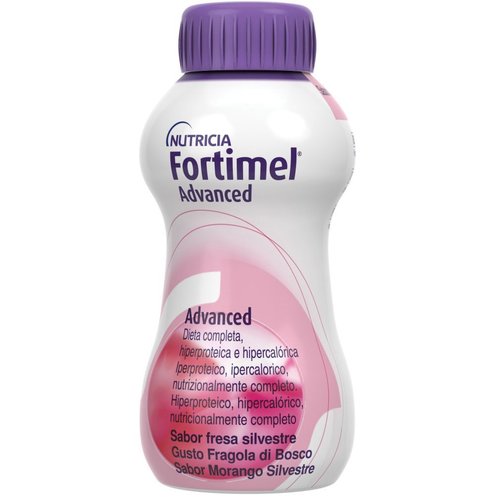 Nutricia Fortimel Advanced,Fragola di bosco,Ipercalorico,4x200ml