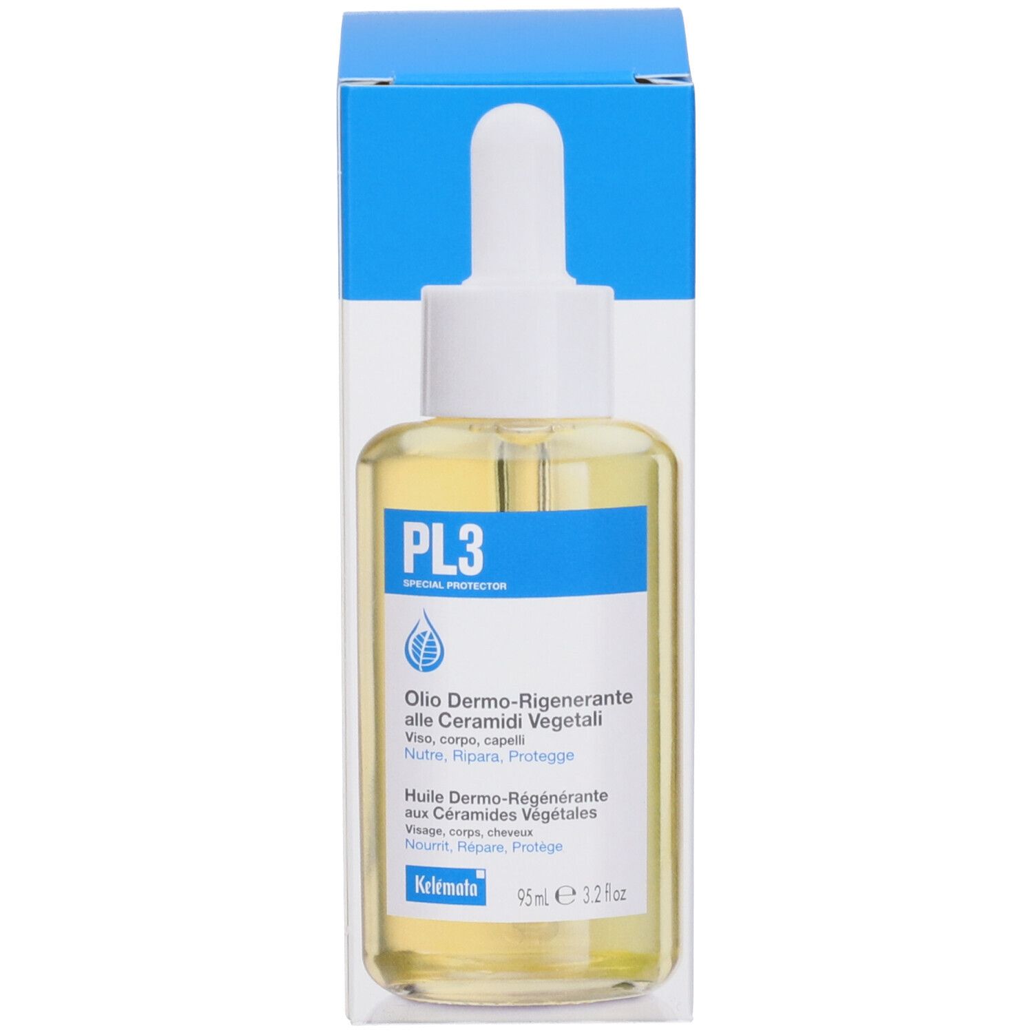 PL3 Spezial Schutzöl mit pflanzlichen Ceramiden in Glasflasche mit Pipette. 95ml.