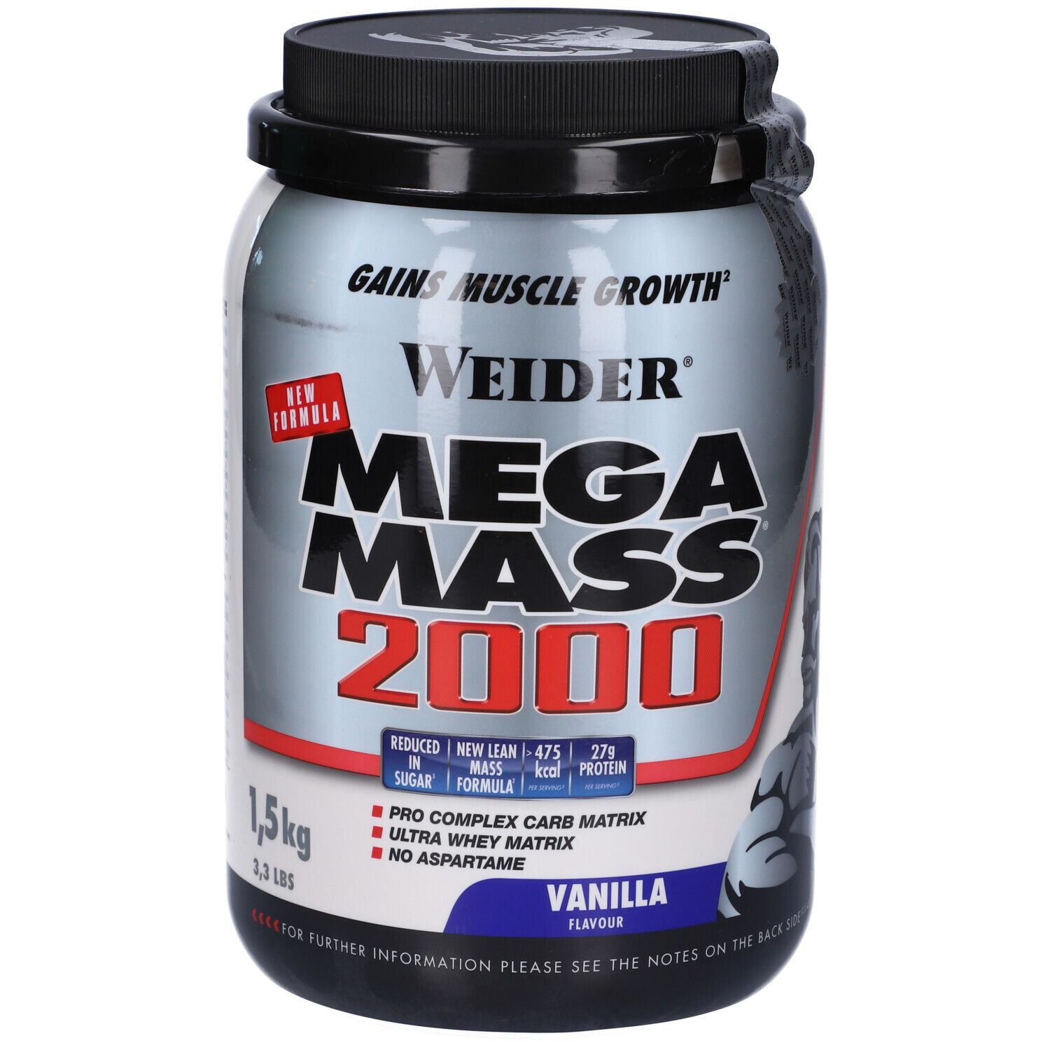Weider Super Mega Mass 2000 Vaniglia 1,5 Kg