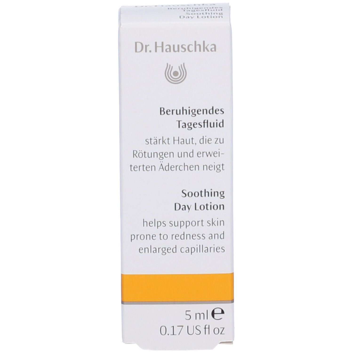 Confezione con scritta 'Beruhigendes Tagesfluid' e 'Soothing Day Lotion'.