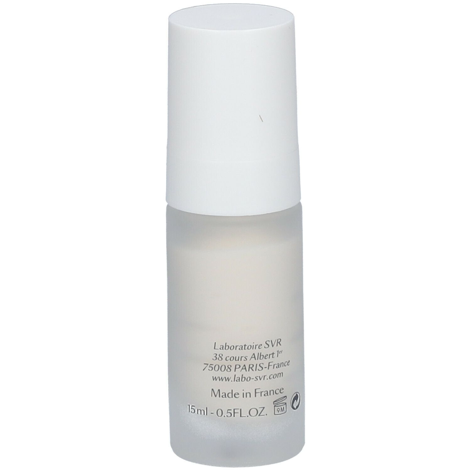 SVR Densitium Yeux. Flacone bianco con tappo bianco. Scritta: Contour des Yeux Densitium. Riempitivo, levigante.