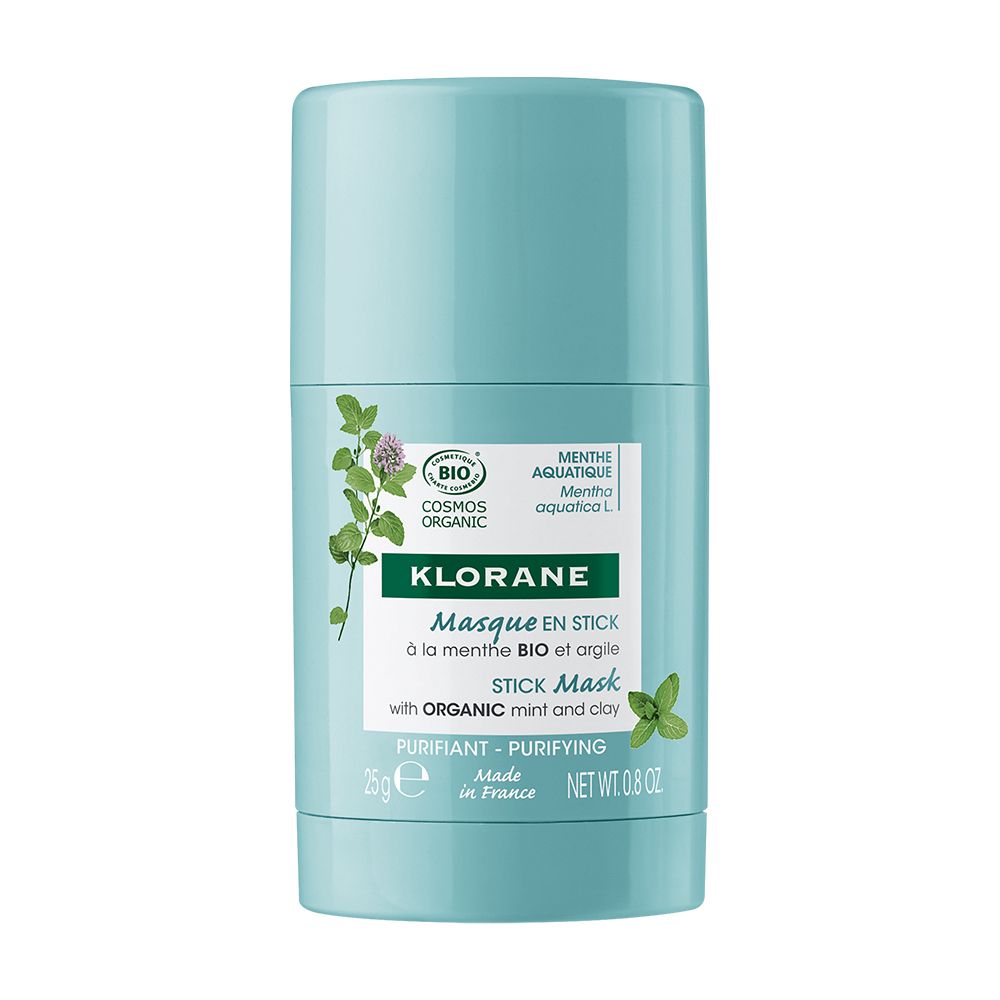 Klorane Maschera Stick alla Menta BIO e all'Argilla 25g - Opaccizza pelle grassa