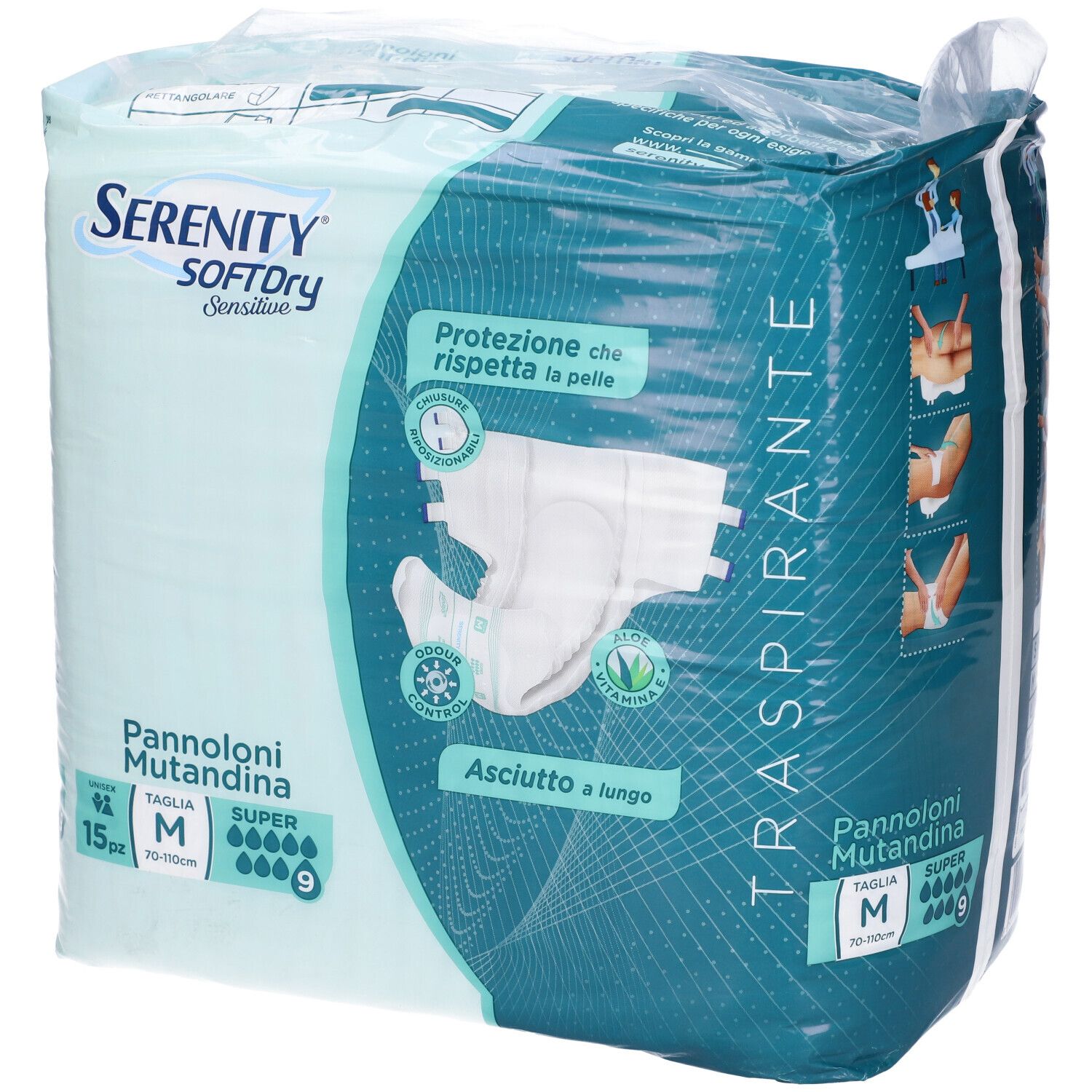 Serenity Softdry Sensitive Pannoloni Mutandina Super Taglia M