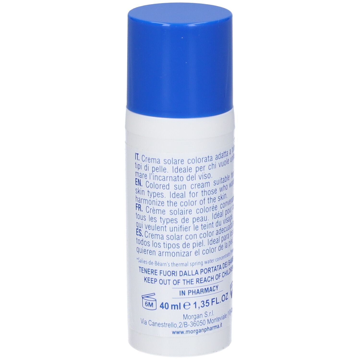 Fluido solare Immuno Elios CC cream, SPF 50+. Tappo blu. Per pelli da secche a oleose.