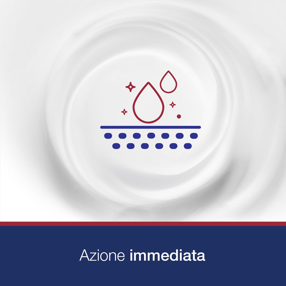 Sfondo bianco con simbolo. Testo: Azione immediata.