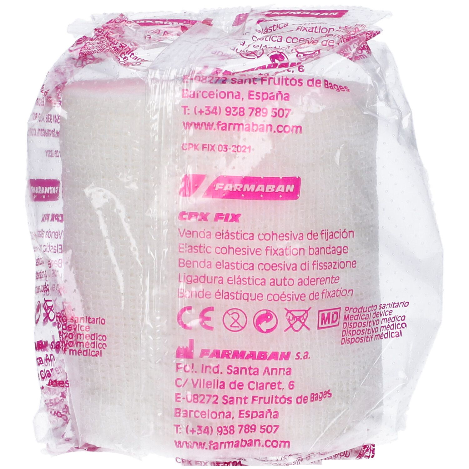 Farmaban Benda Elastica Coesiva Di Fissazione Latex Free 10Cm x 20m