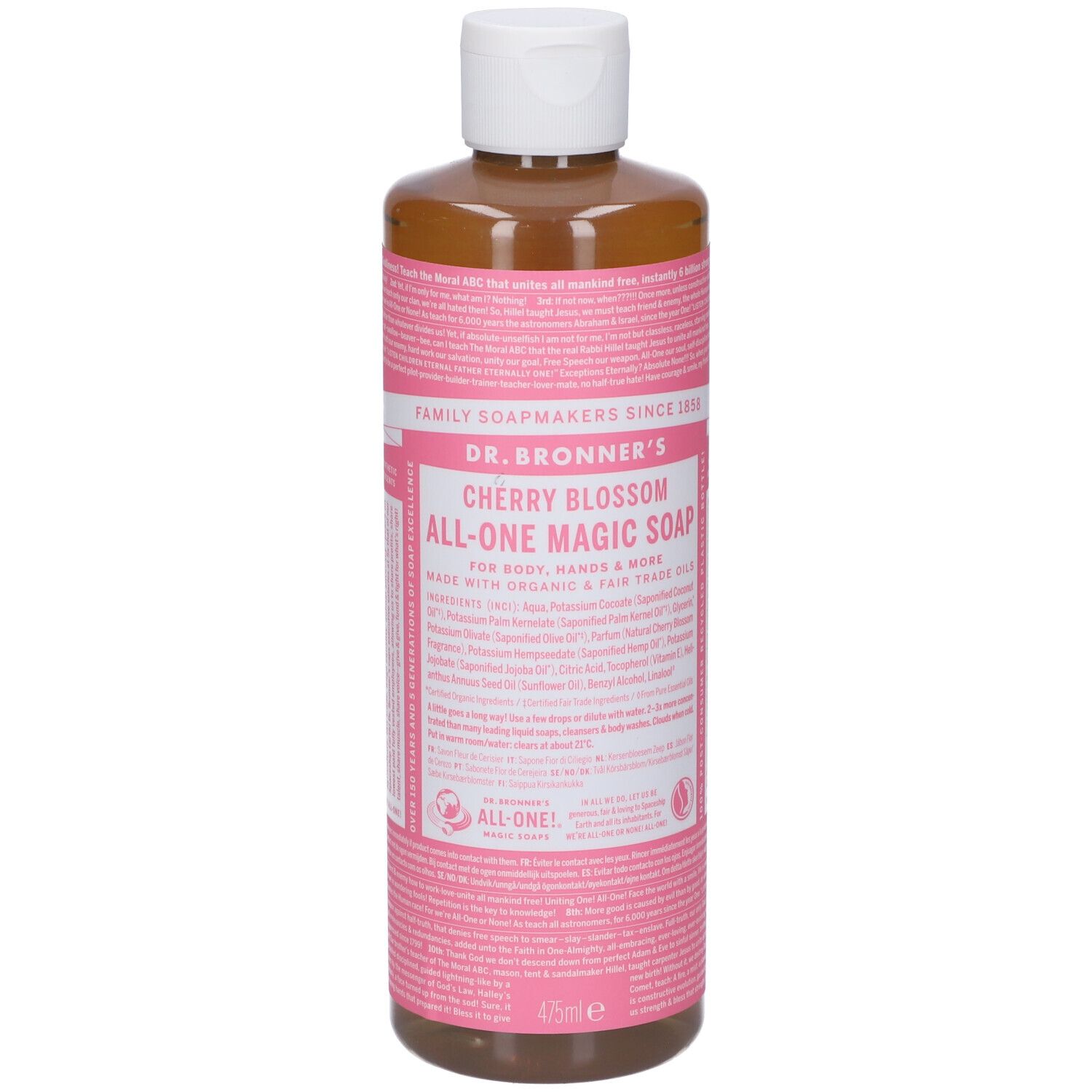 Dr. Bronner’s Sapone Liquido 18-in-1 Cherry Blossom 475 ml