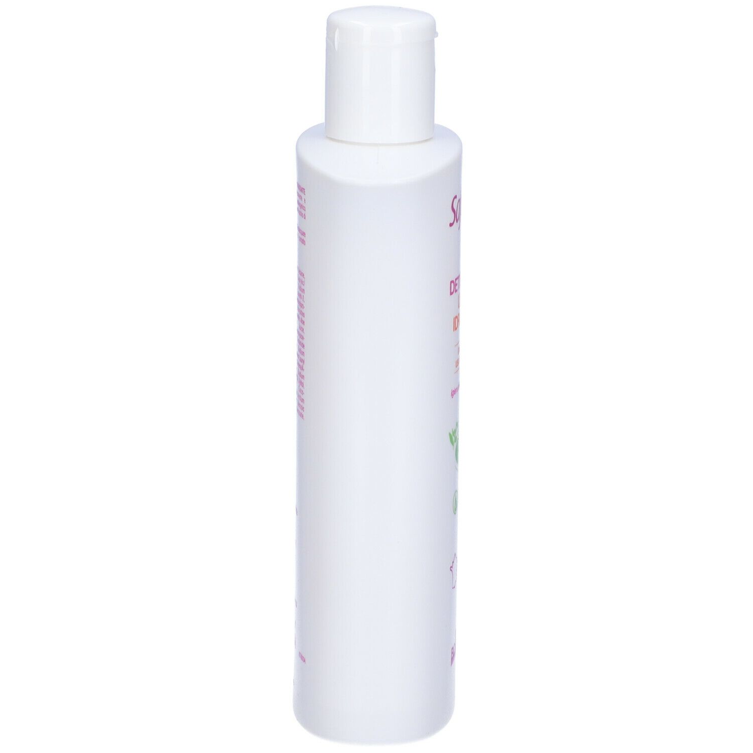 Flacone bianco, etichetta Saforelle. Scritto: Detergente Ultra Idratante. Con Aloe Vera e Bardana.