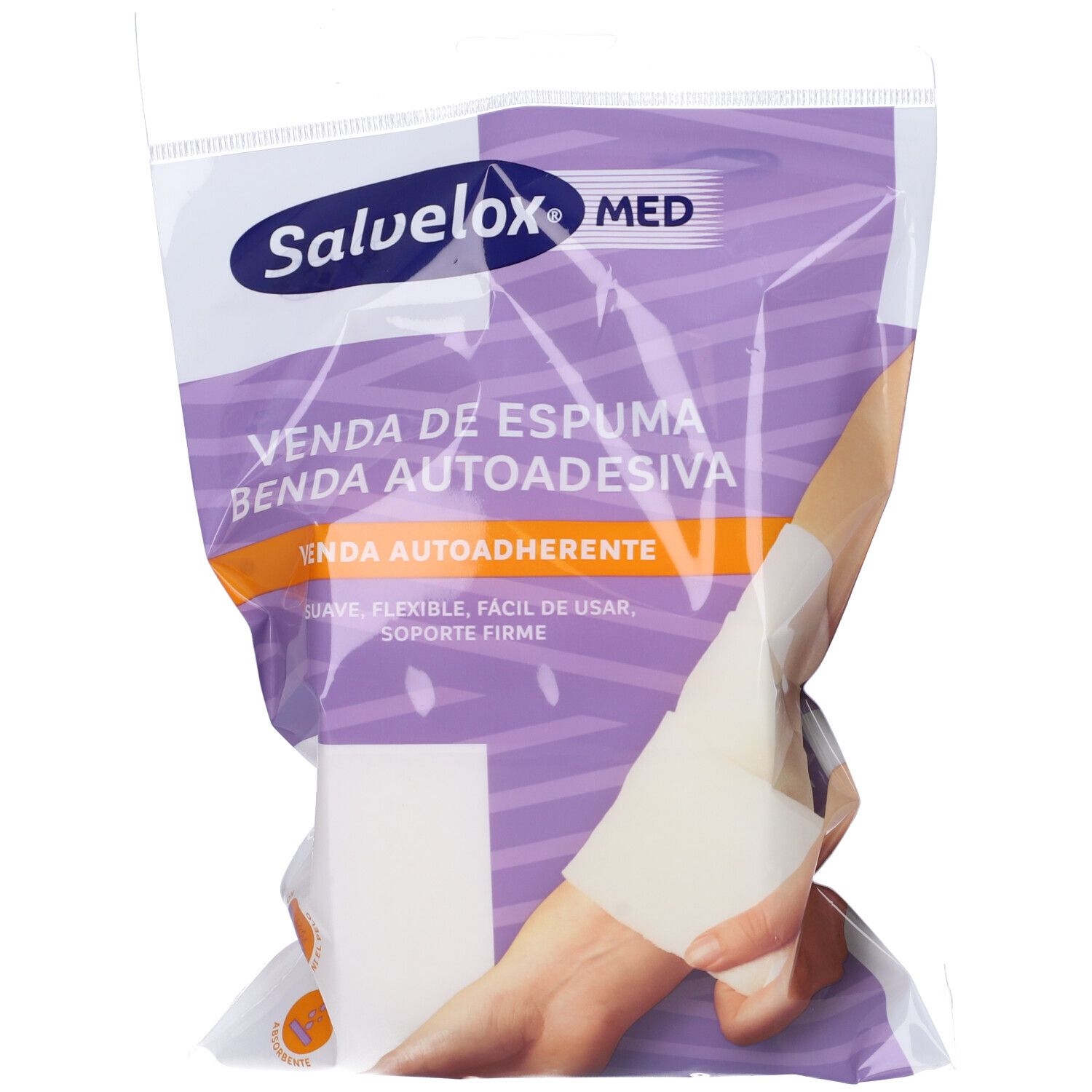 Salvelox Med Benda Autoadesiva in Schiuma 8cm x 1m
