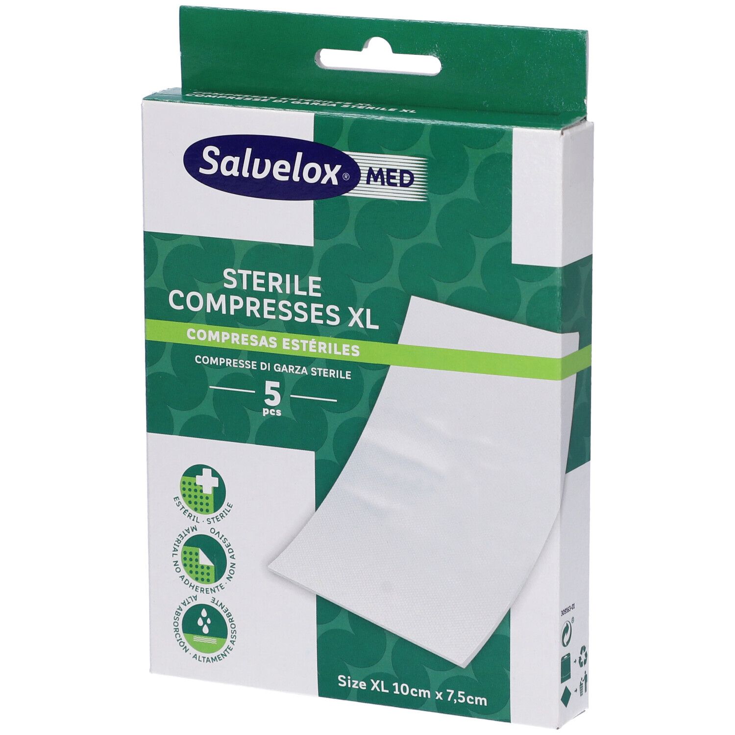 Salvelox Med Compresse di Garza XL 10cm x 7,5cm 5 pz