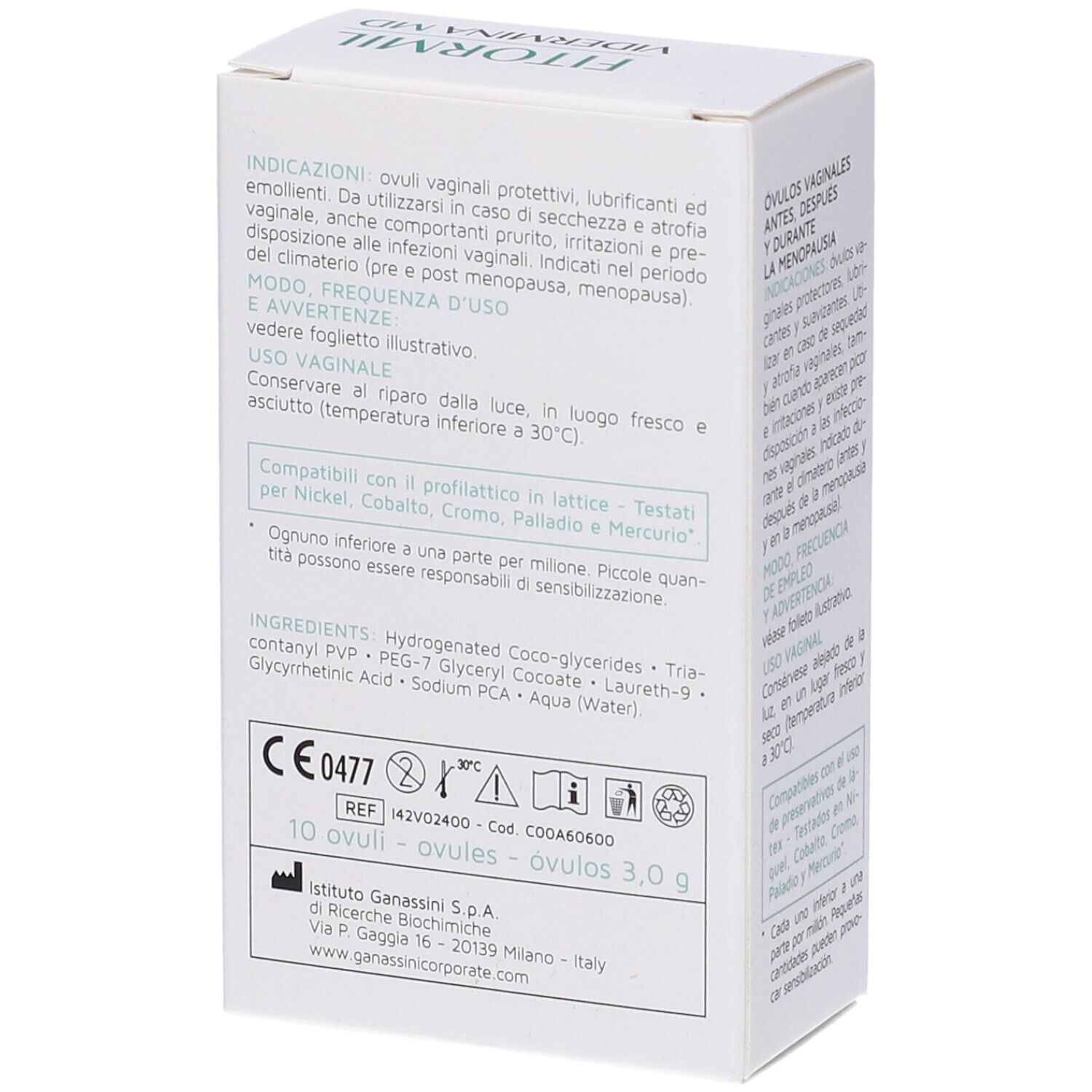 Fitormil Vidermina MD Vaginalovula Verpackung.