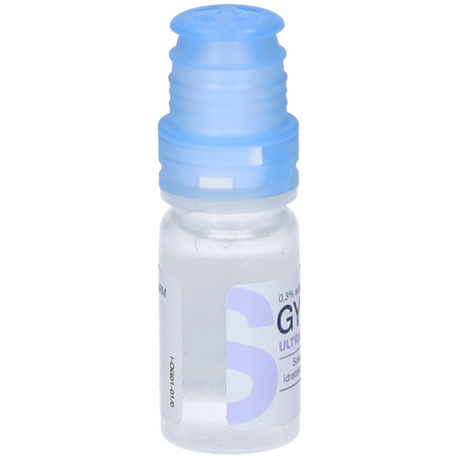 Flacone di Gylan Ultra Comfort con tappo blu. Contiene 10 ml.
