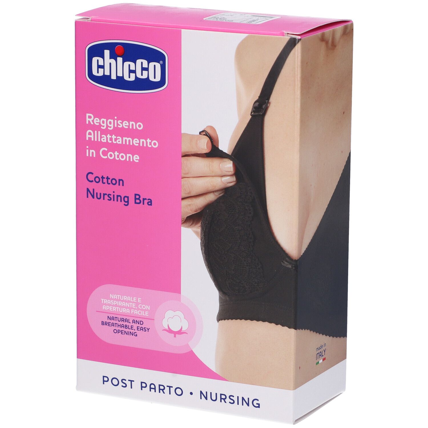 Mammy Reggiseno Cotone Allattamento Black 3D