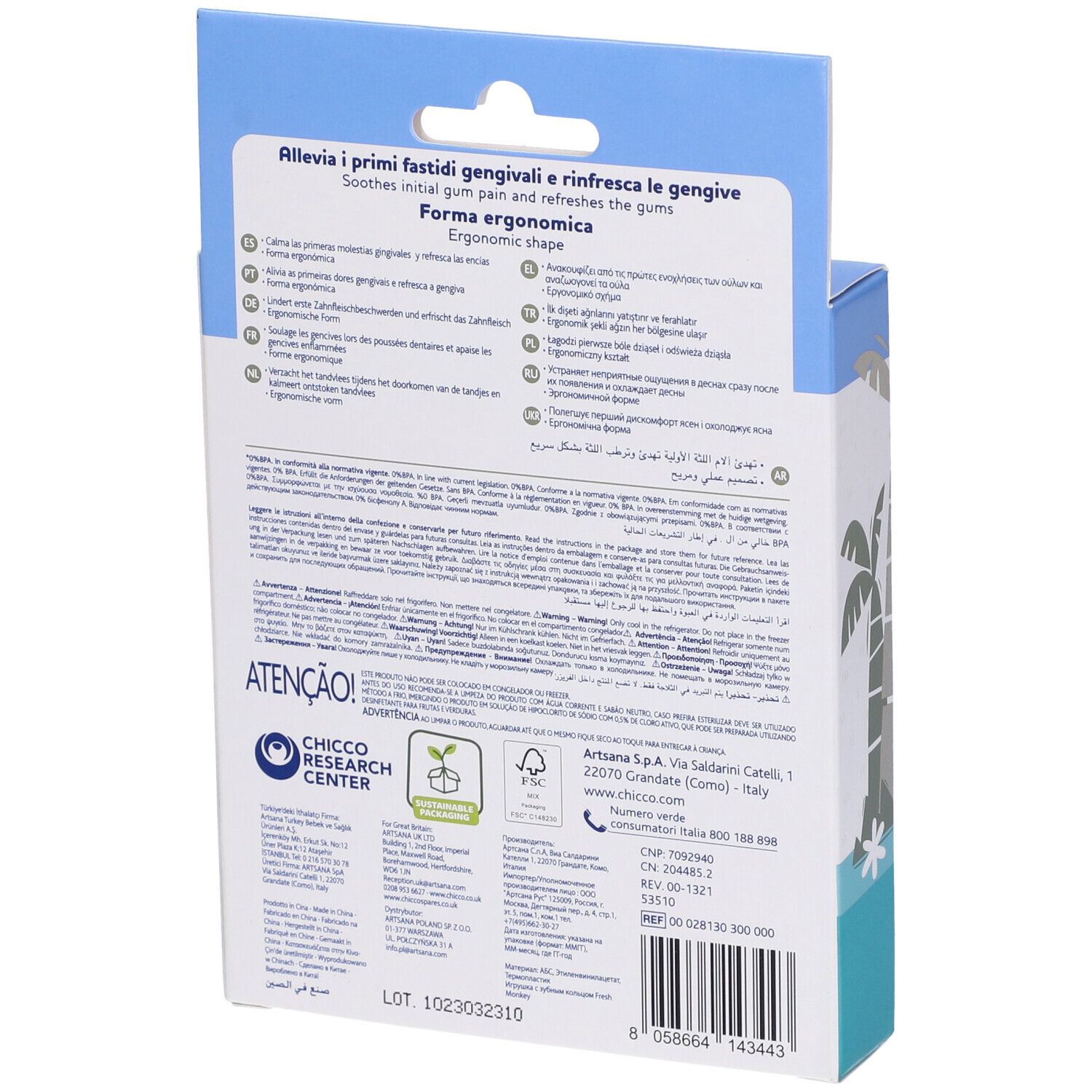 Verpackung für Zahnfleischgel mit ergonomischer Form.