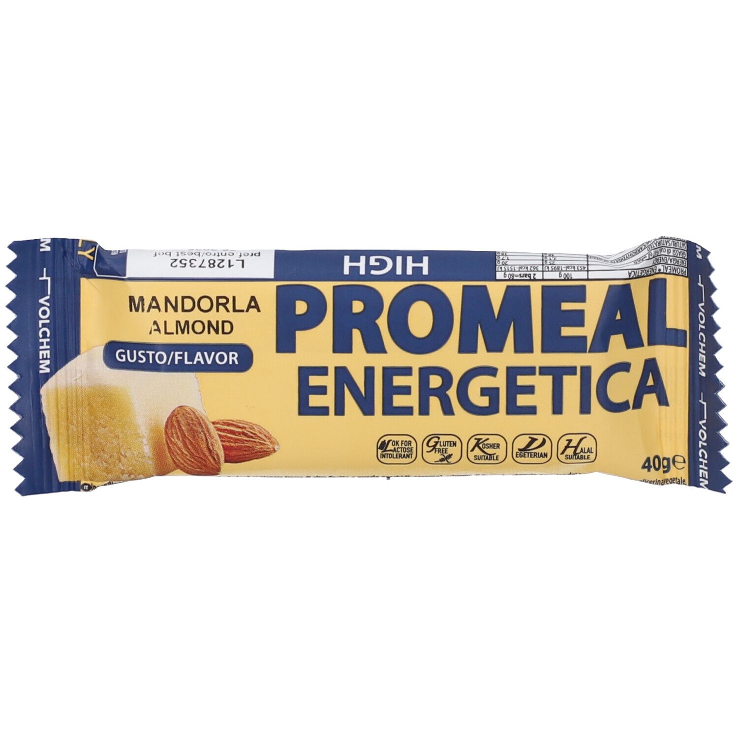 VOLCHEM Promeal Energetica Barretta Energetica Con Pasta Di Mandorle Gusto Mandorla