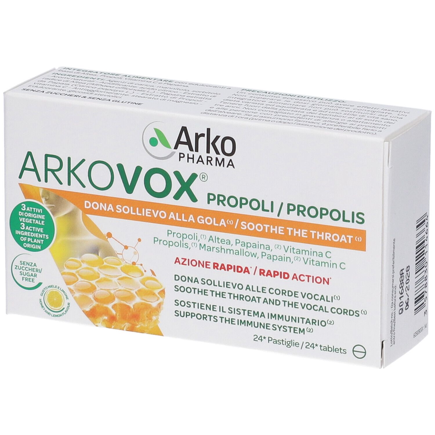 Arkovox Propoli 24 Pastiglie Miele E Limone - Integratore Per La Gola - Immagine 7