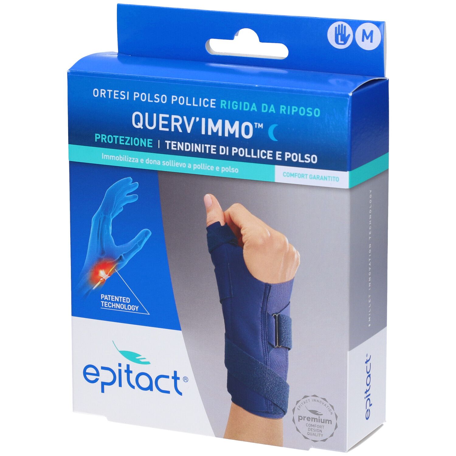 Epitact Tutore Polso/Pollice Notte QUERV'IMMO Mano Sinistra Taglia M