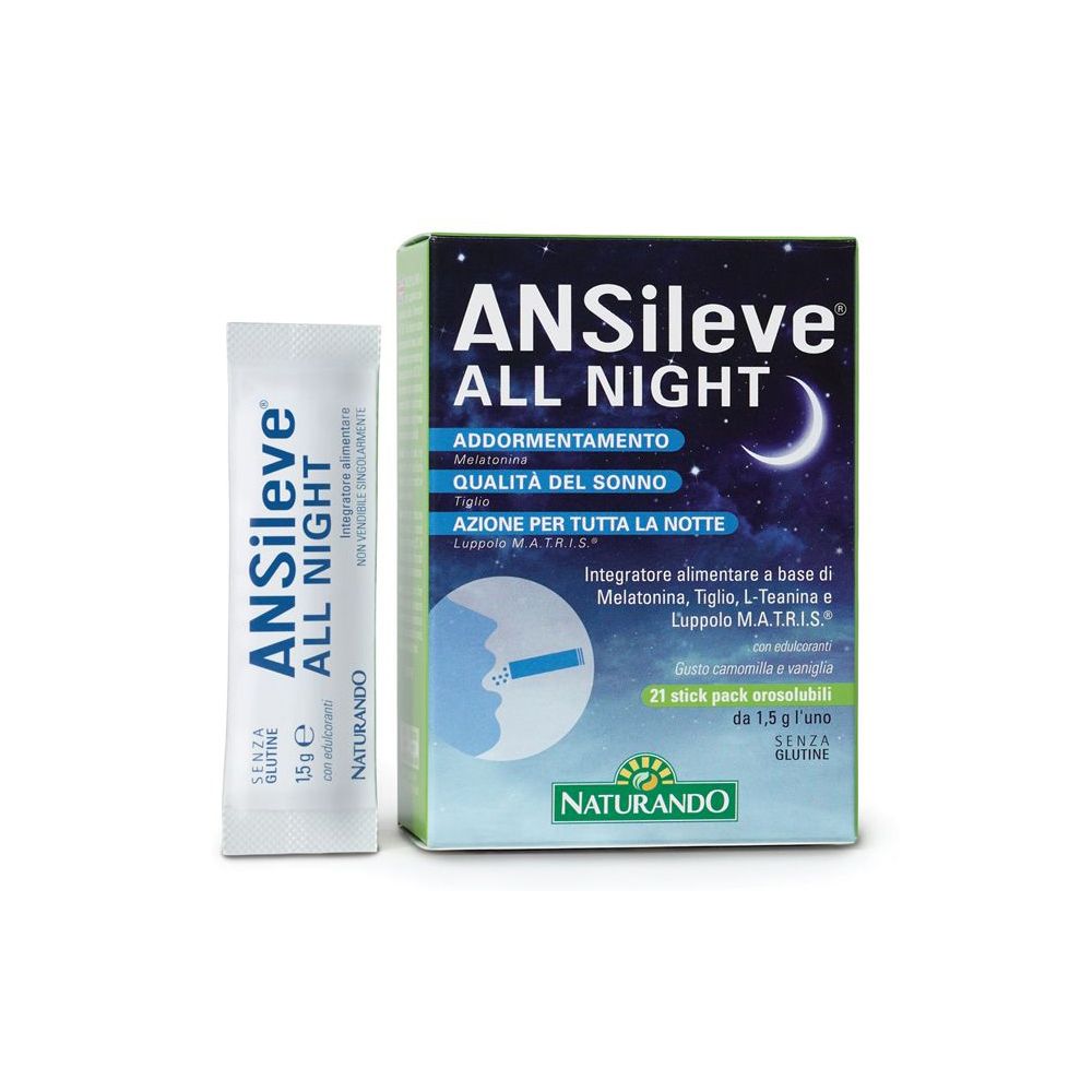 Ansileve All Night 21 Stick Pack Orosolubili