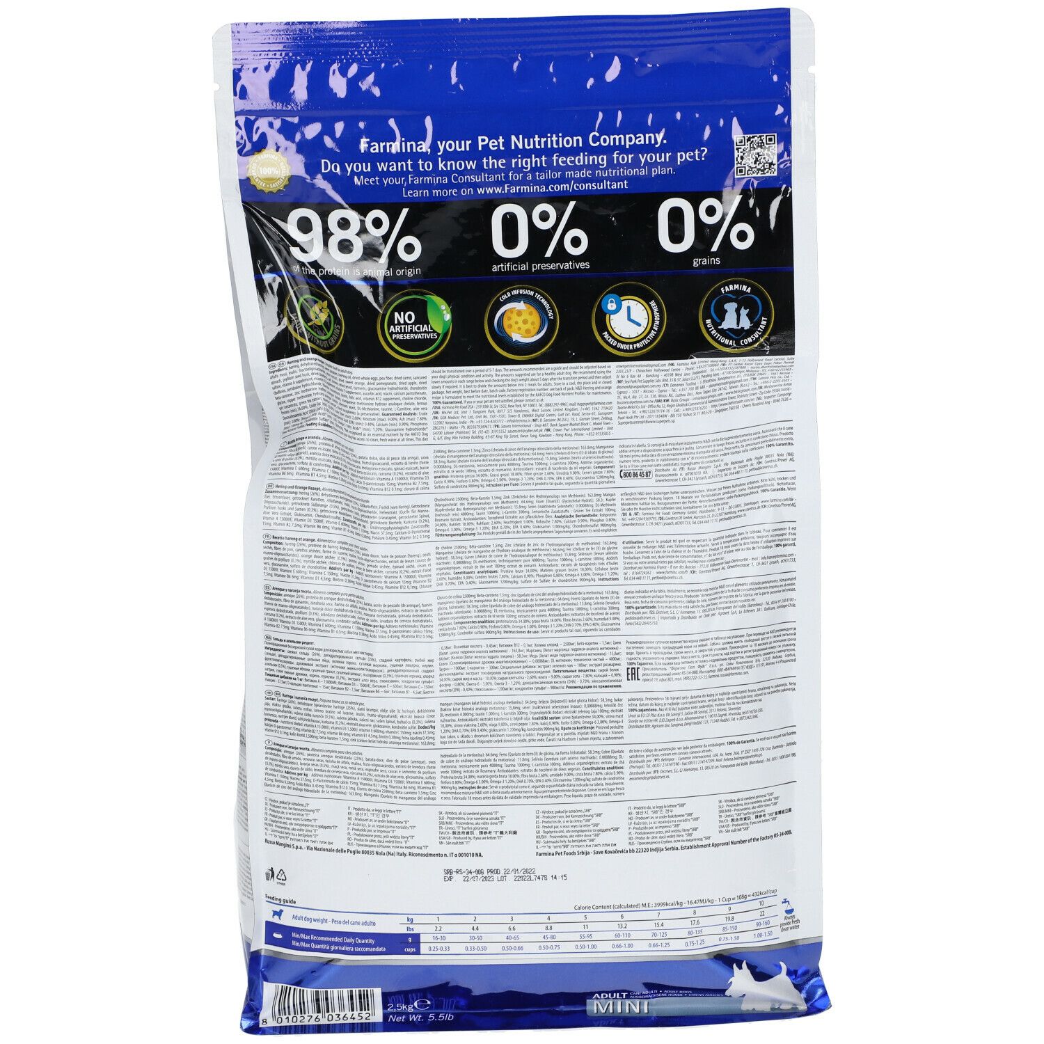 N&D OCE DOG ARI ARA AD Mi2,5Kg 2500 g Pellets