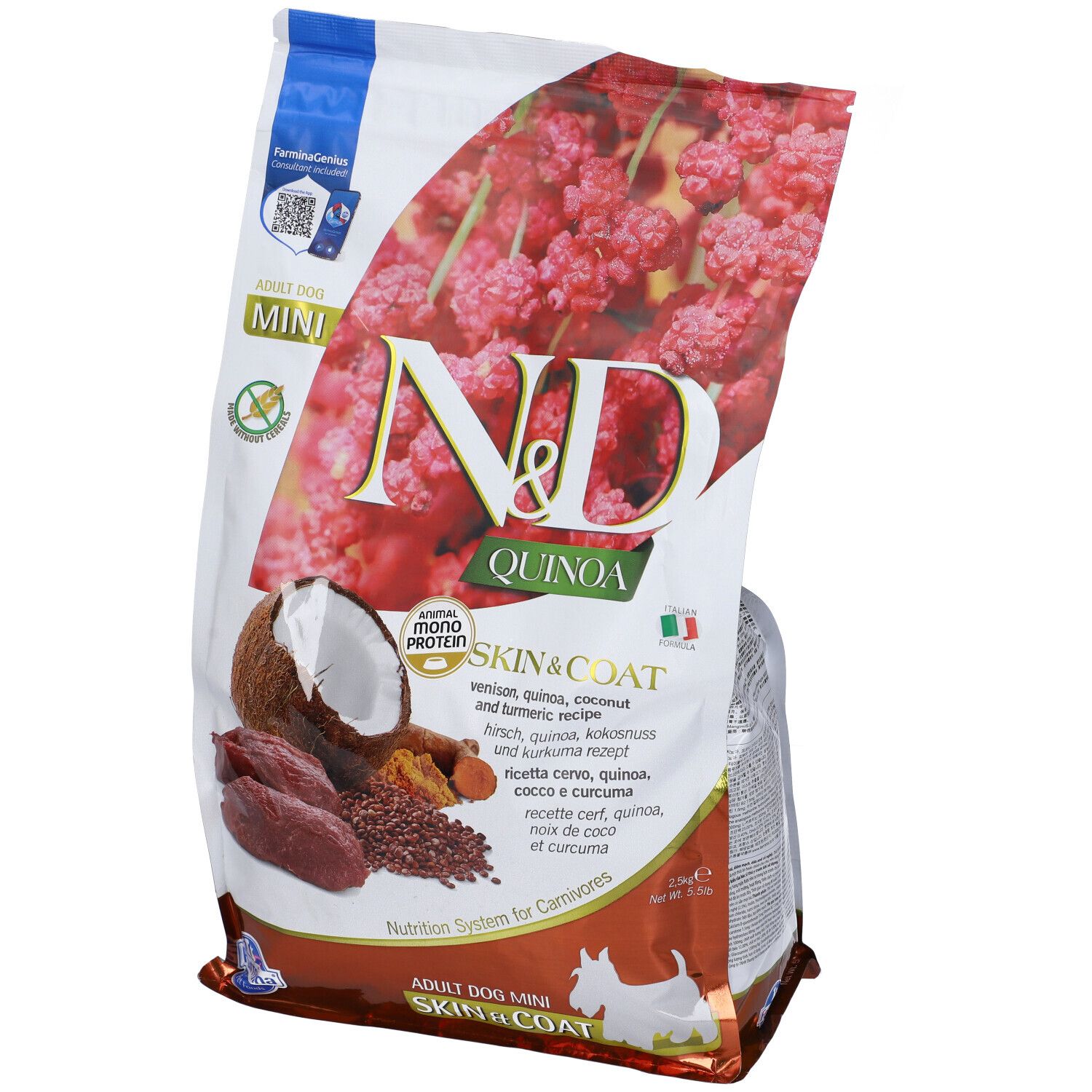 N&D QUI DOG S&C C/Coc/Cur M2,5 2500 g Futter
