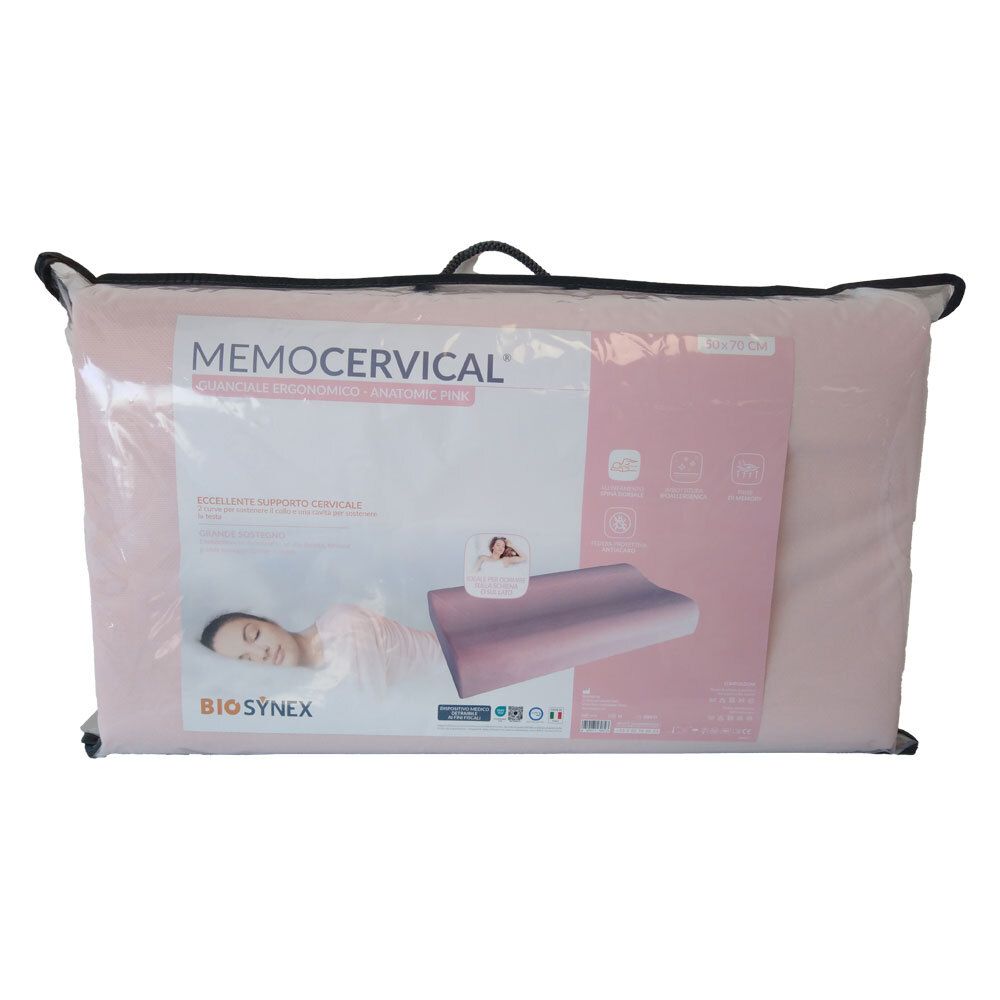 Biosynex Memocervical Guanciale Sostegno + Trattamento Antibatterico