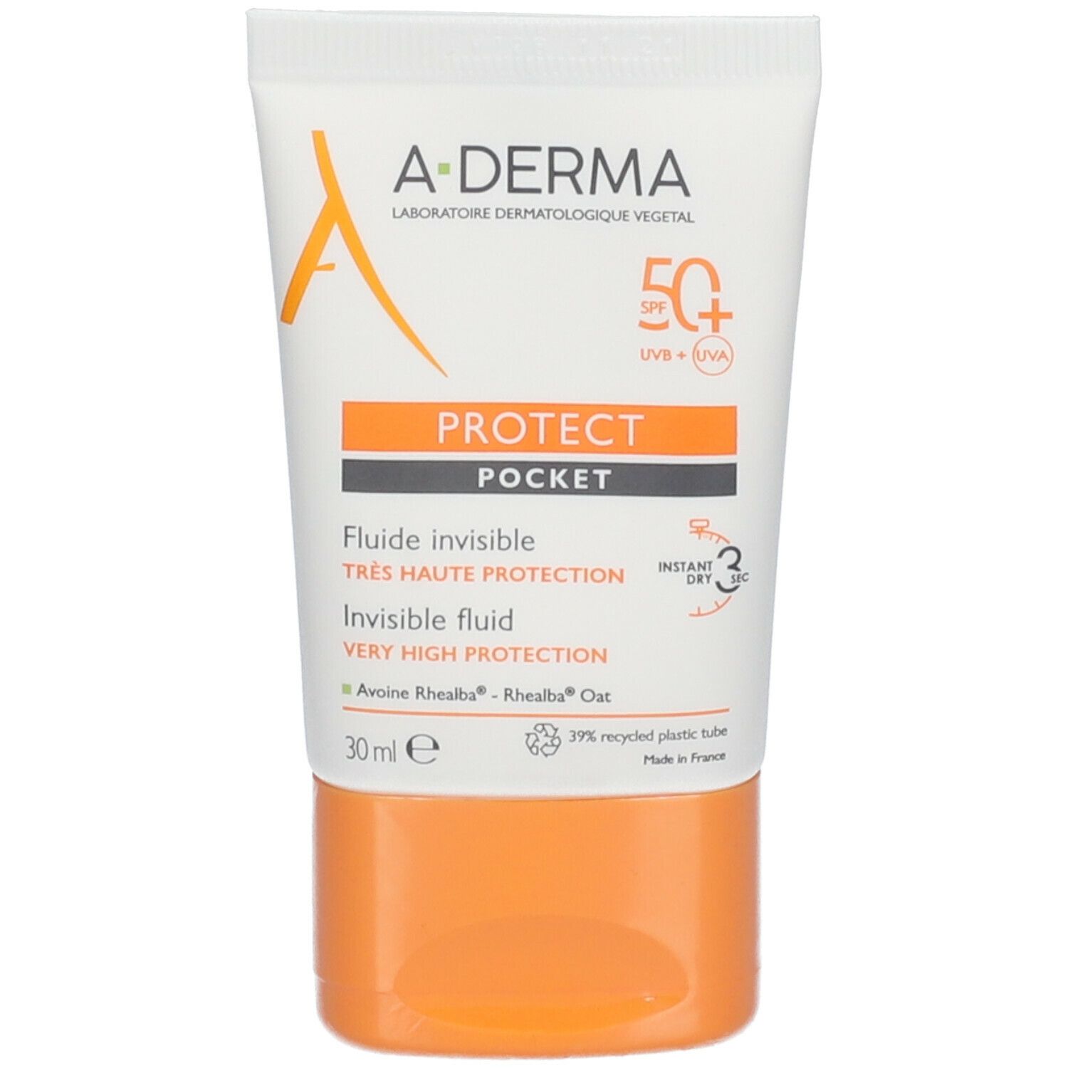 Protect Pocket Fluido Solare Invisibile SPF50+ Pelle Sensibile 30ml - A-Derma - Immagine 3