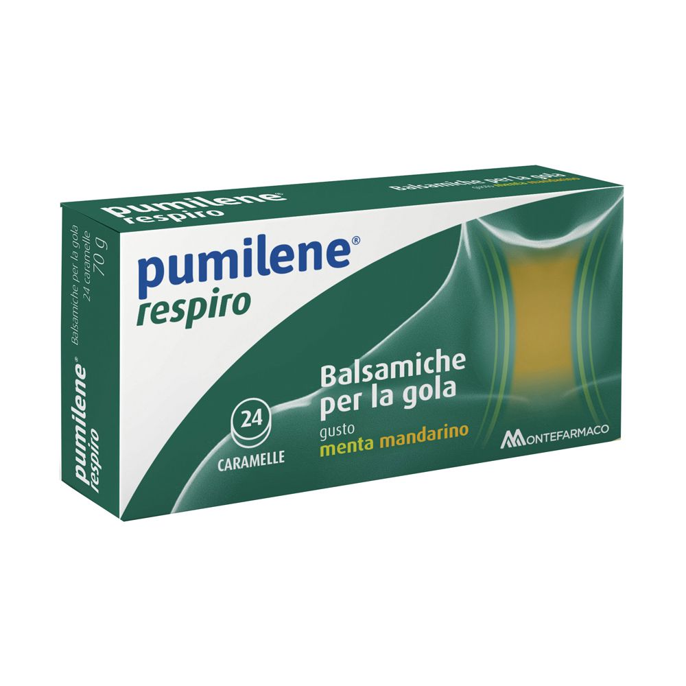 Image of Montefarmaco Pulimilene Respiro Balsamiche per la gola Menta e Mandarino