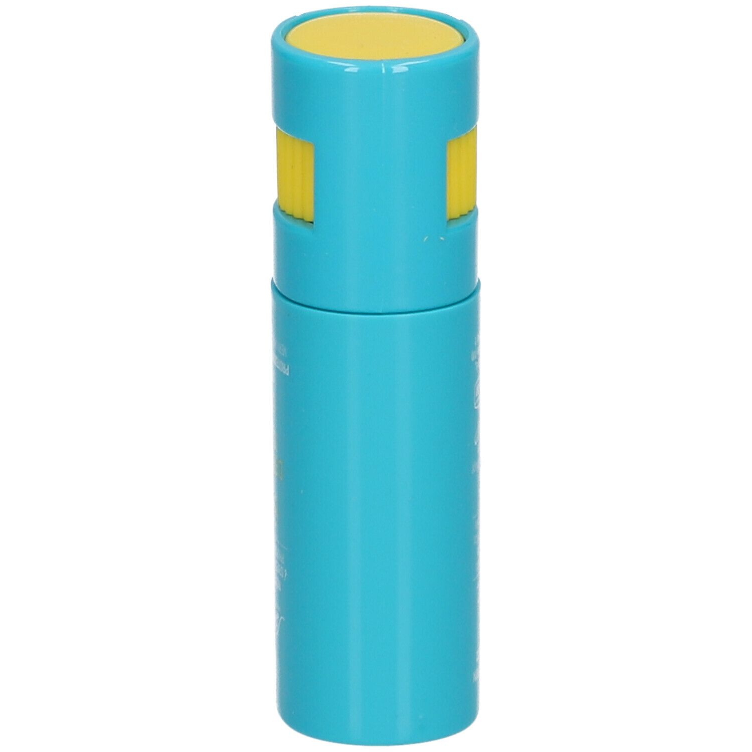 Stick blu BioNike Defence Sun SPF 50+ con tappo giallo. Scritta: Defence Sun, SPF 50+.