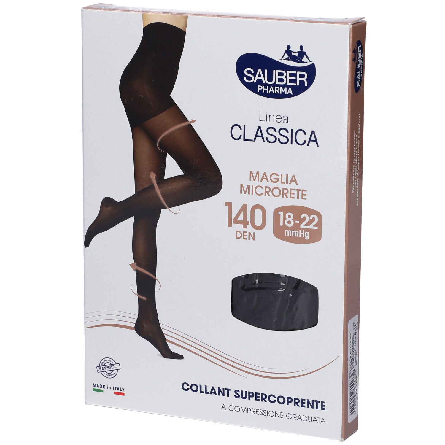 Sauber Classic Collant 140 Denari Supercoprente Nero 5