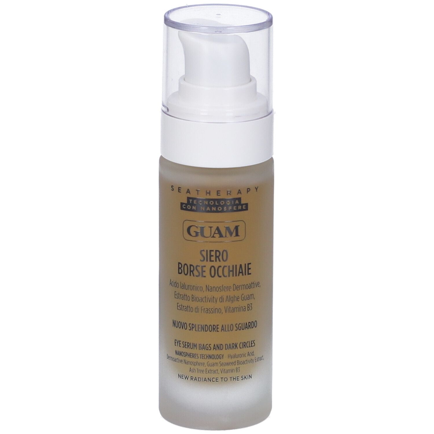GUAM Seatherapy Siero Borse Occhiaie Augencreme in einem Pumpspender.